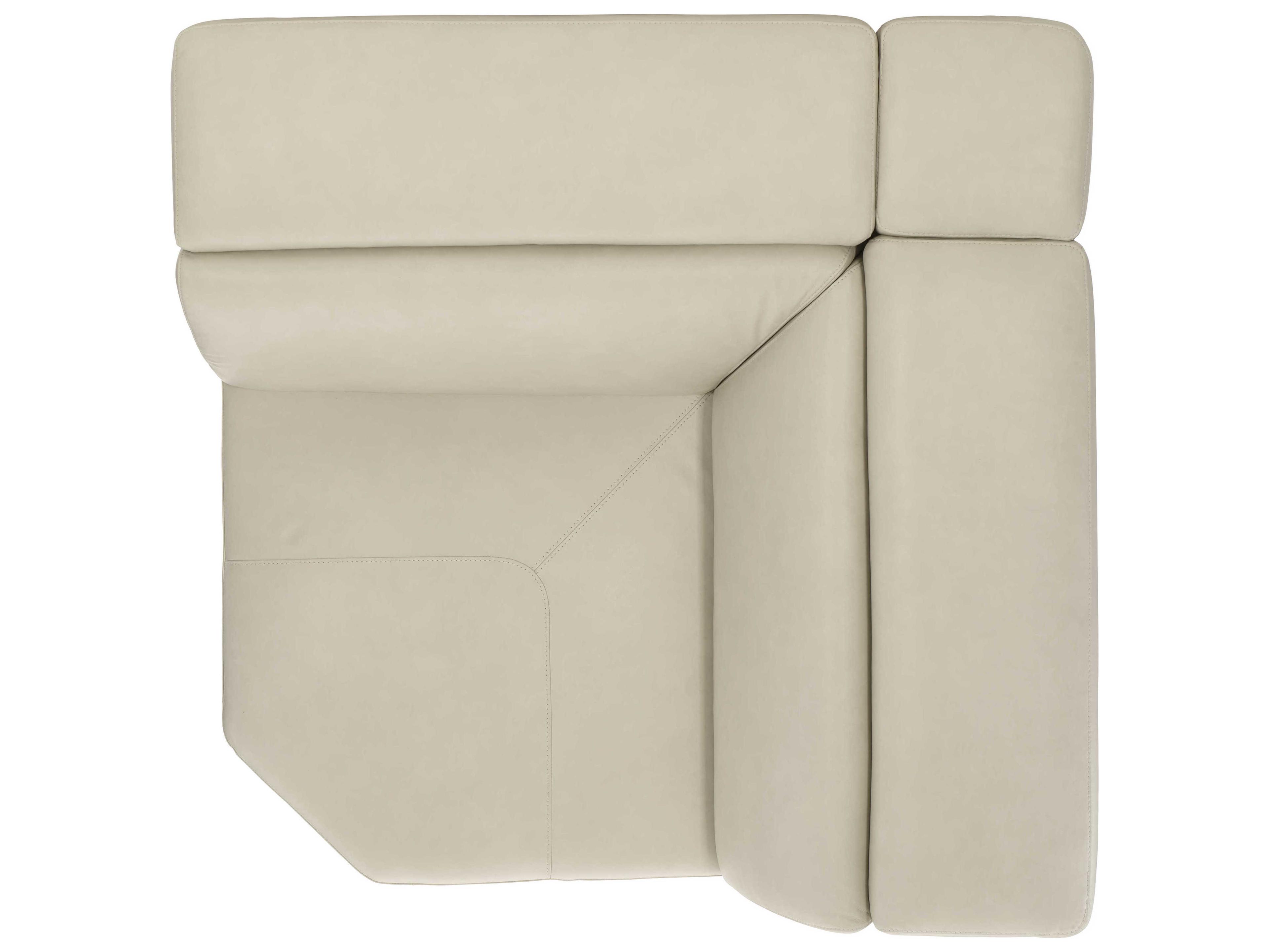 Bernhardt Lioni Beige Leather Wedge Chair