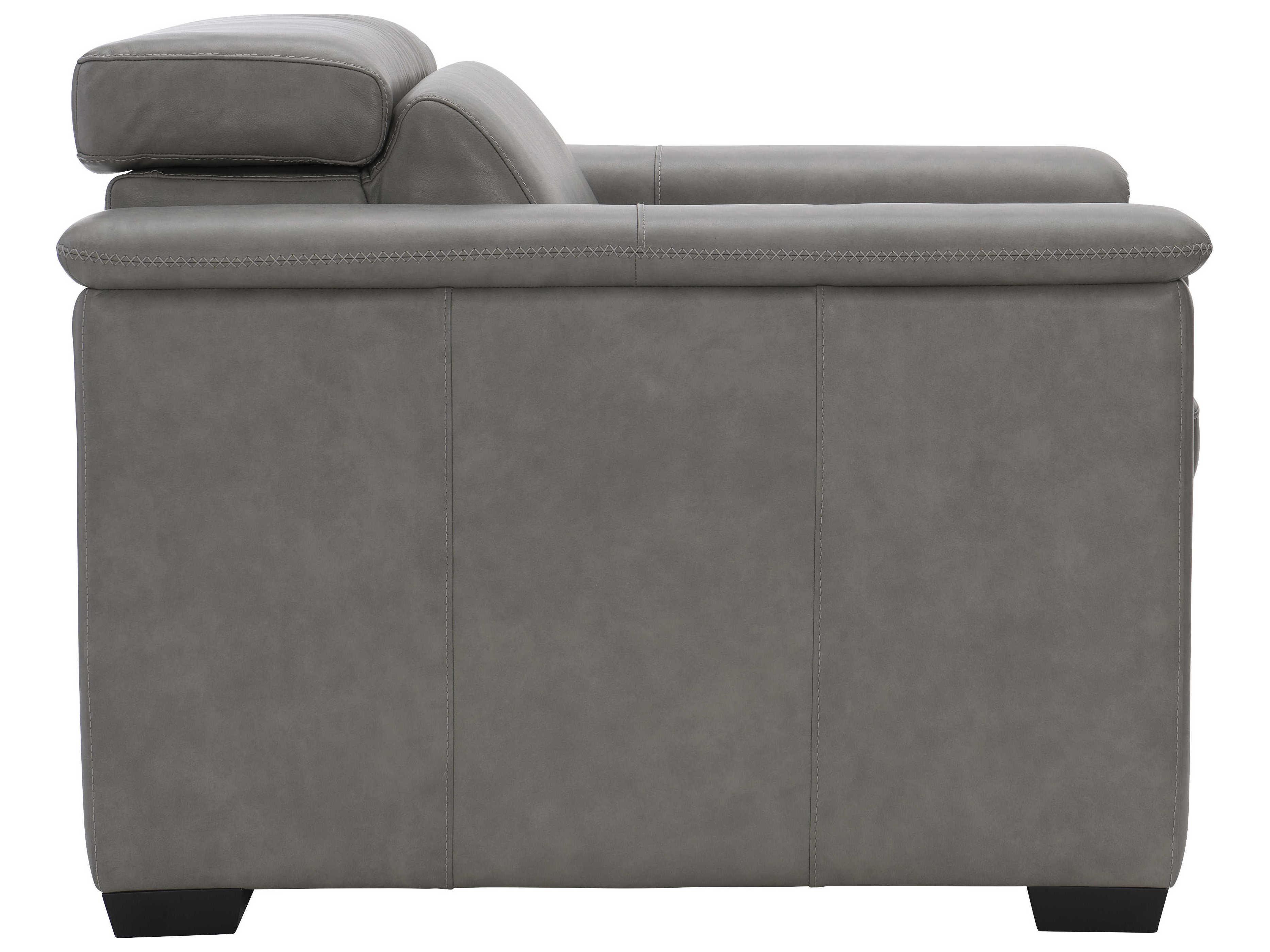 Bernhardt Lioni Mocha Gray Leather Recliner