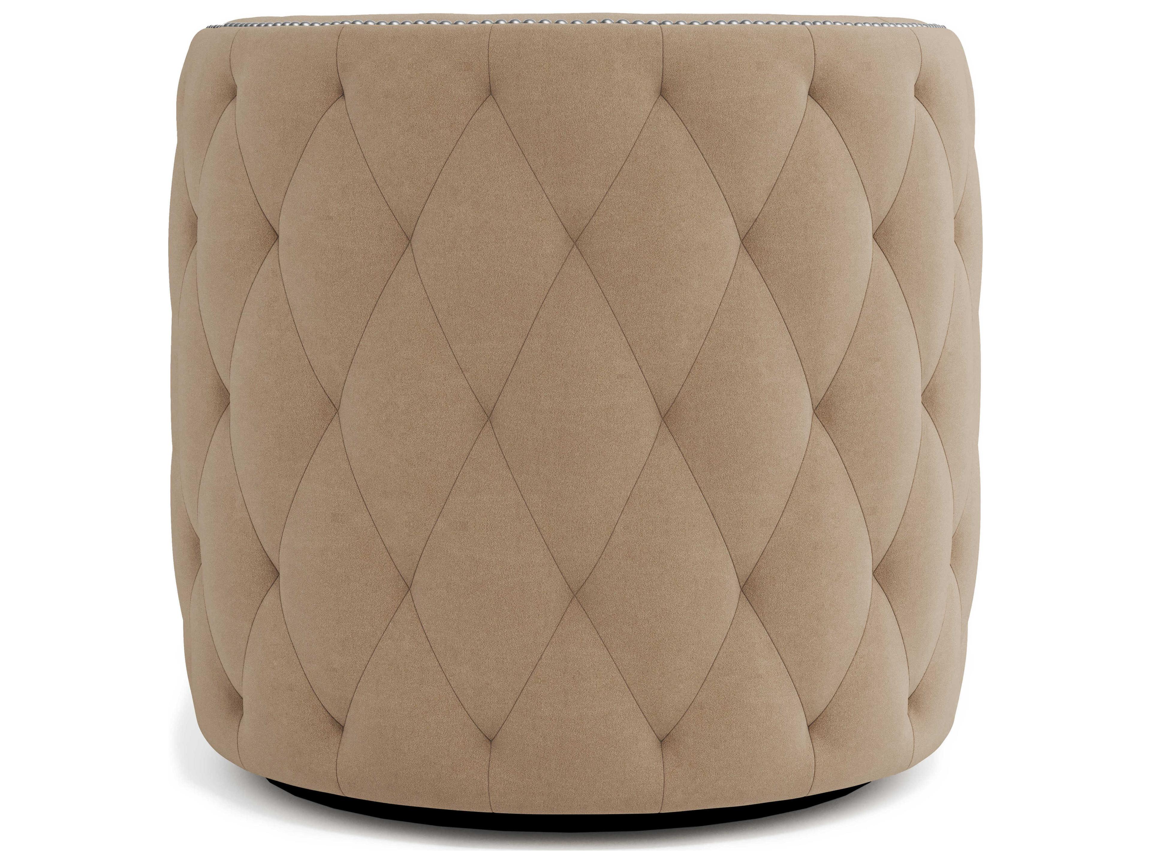 Bernhardt Palazzo Brown Fabric Swivel Accent Chair