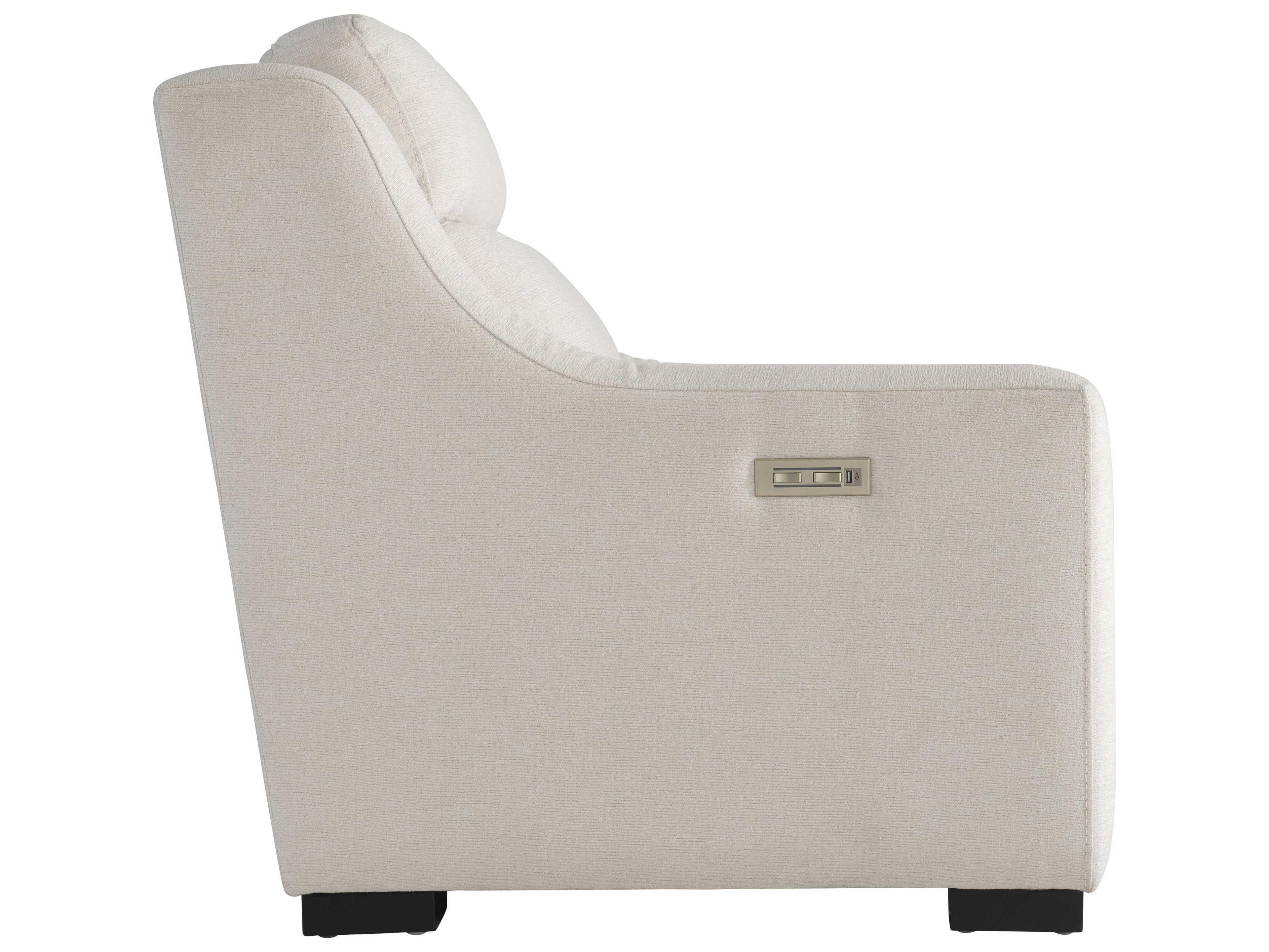 Bernhardt Germain Power Motion White Upholstered Recliner