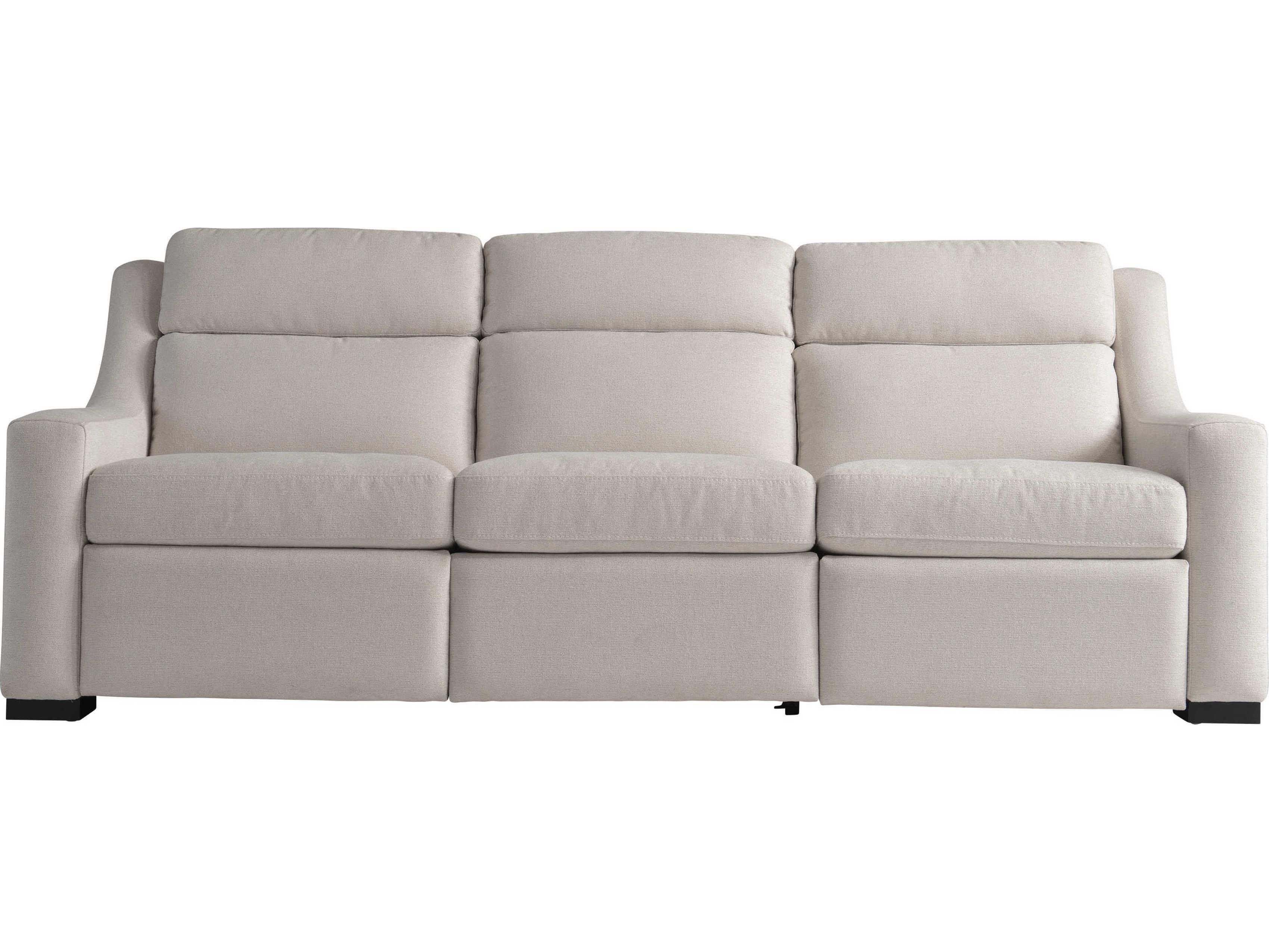 Bernhardt Germain Power Motion White Upholstered Recliner Sofa