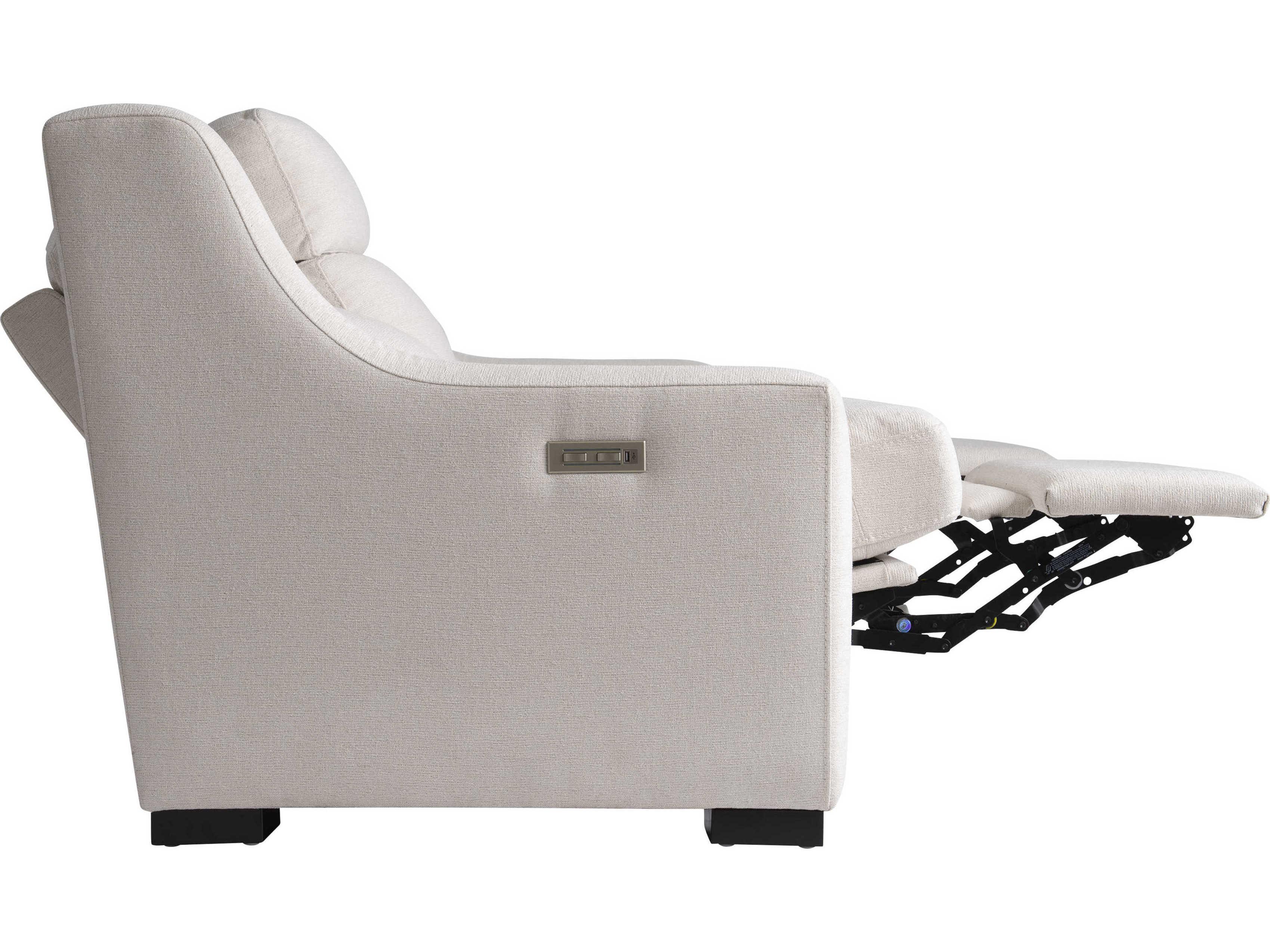 Bernhardt Germain Power Motion White Upholstered Recliner Sofa