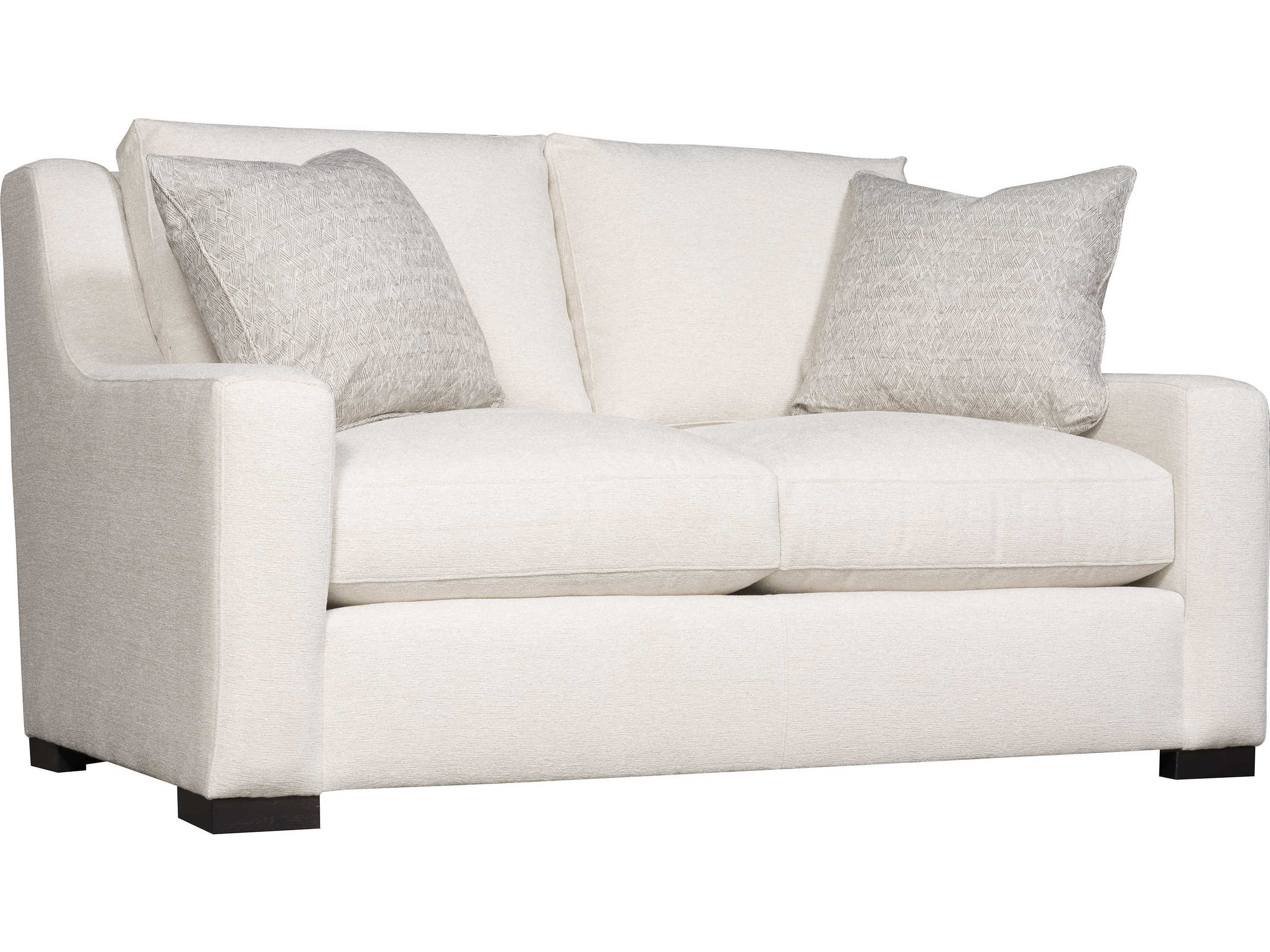 Bernhardt Germain Mocha White Upholstered Loveseat