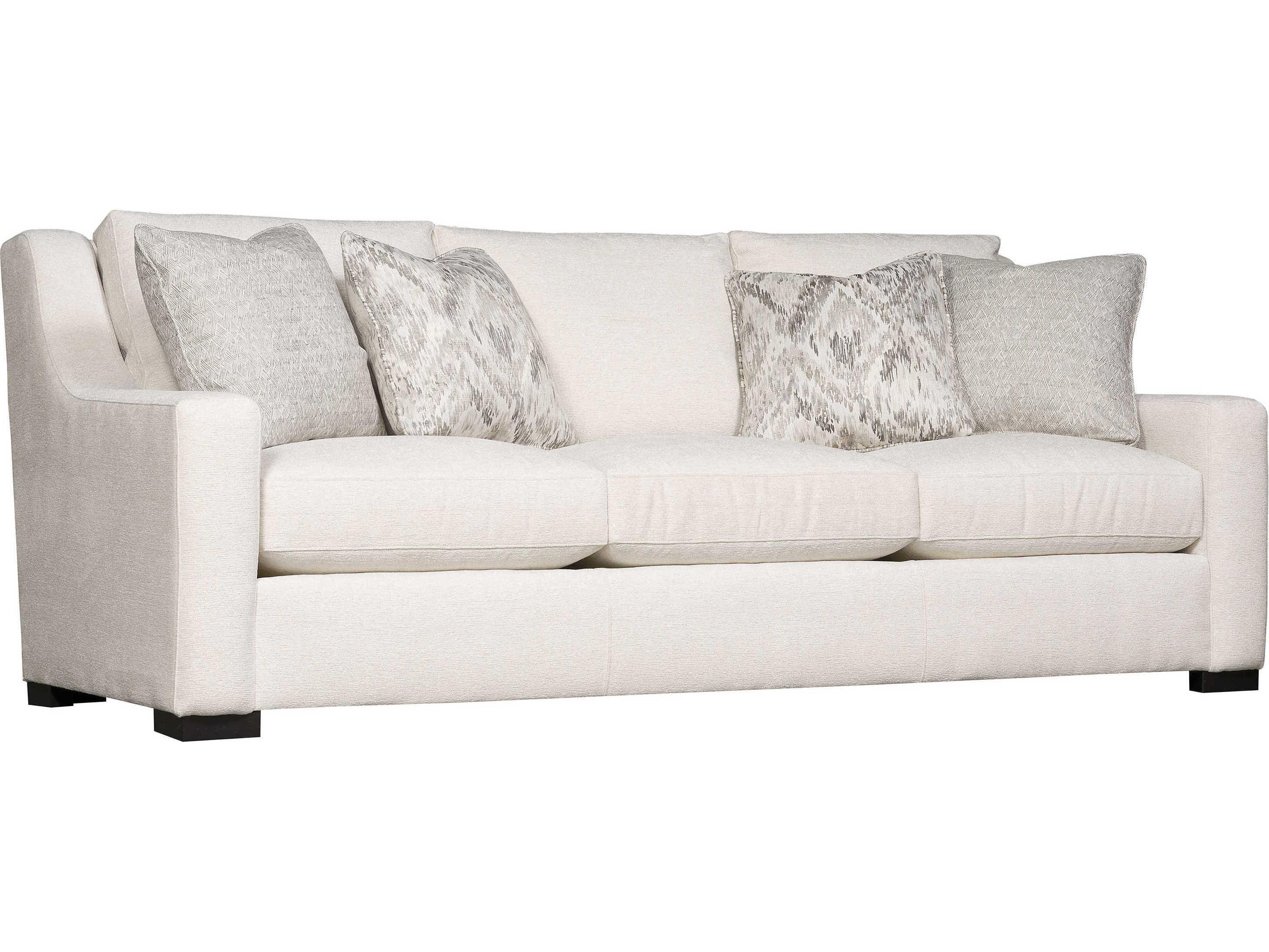 Bernhardt Germain Mocha White Upholstered Sofa