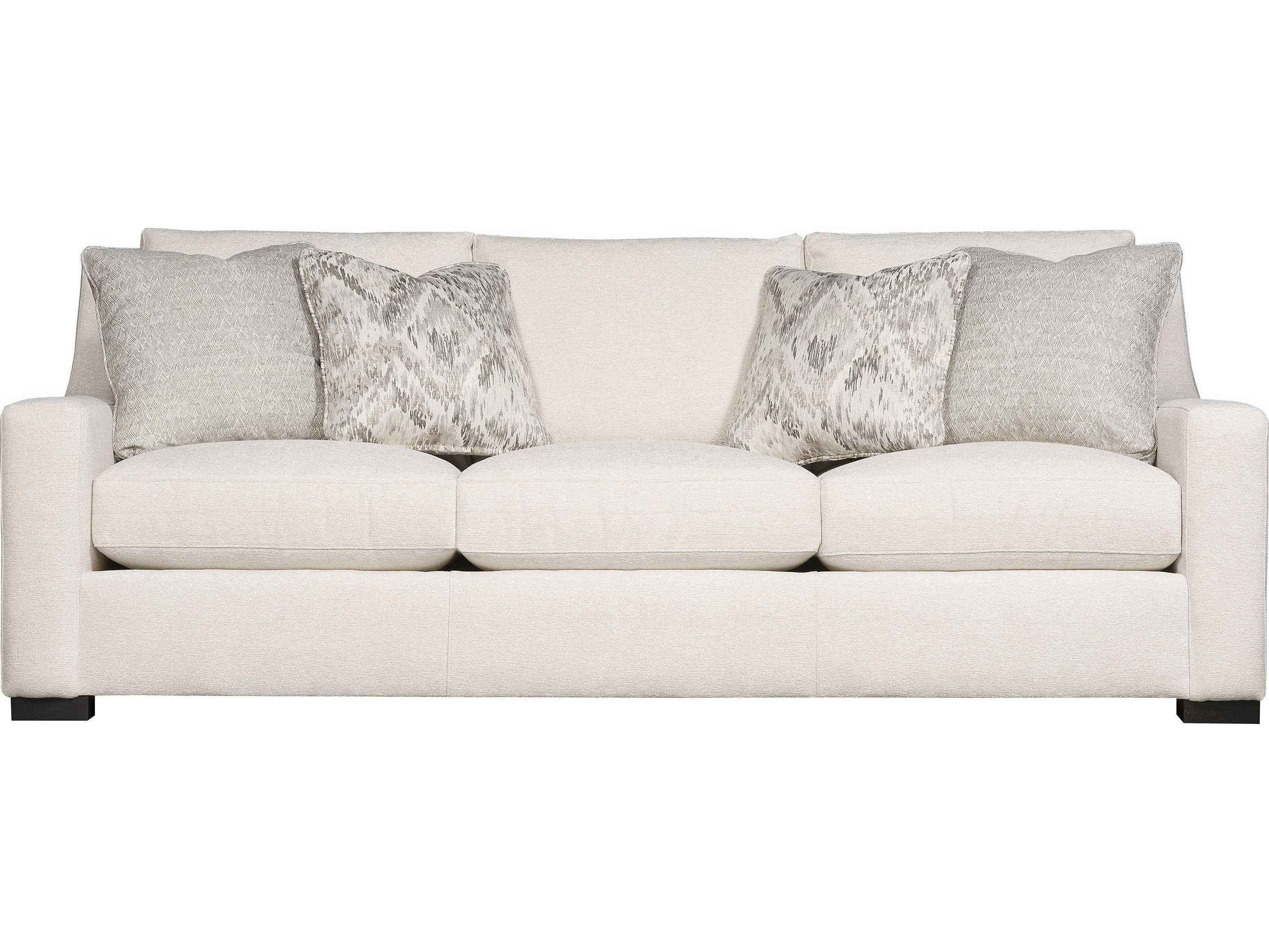 Bernhardt Germain Mocha White Upholstered Sofa