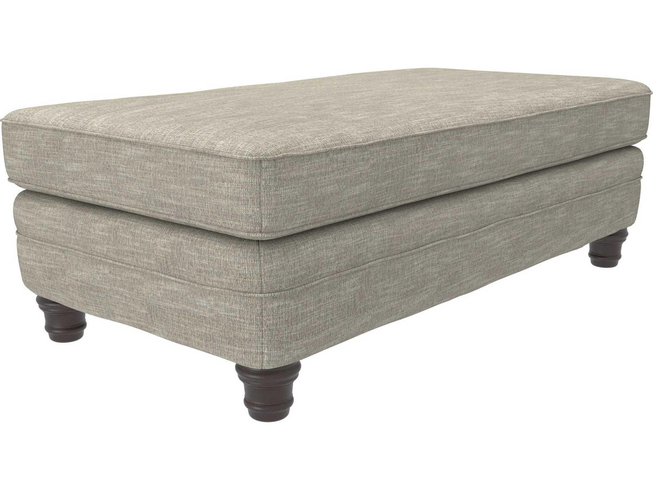 Bernhardt Tarleton Mocha Gray Upholstered Ottoman