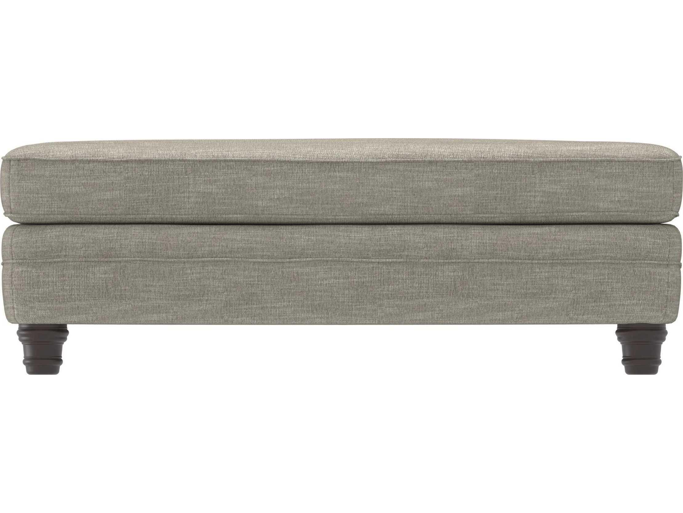 Bernhardt Tarleton Mocha Gray Upholstered Ottoman