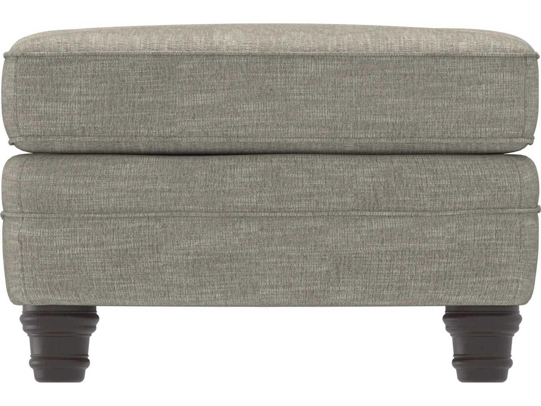 Bernhardt Tarleton Mocha Gray Upholstered Ottoman
