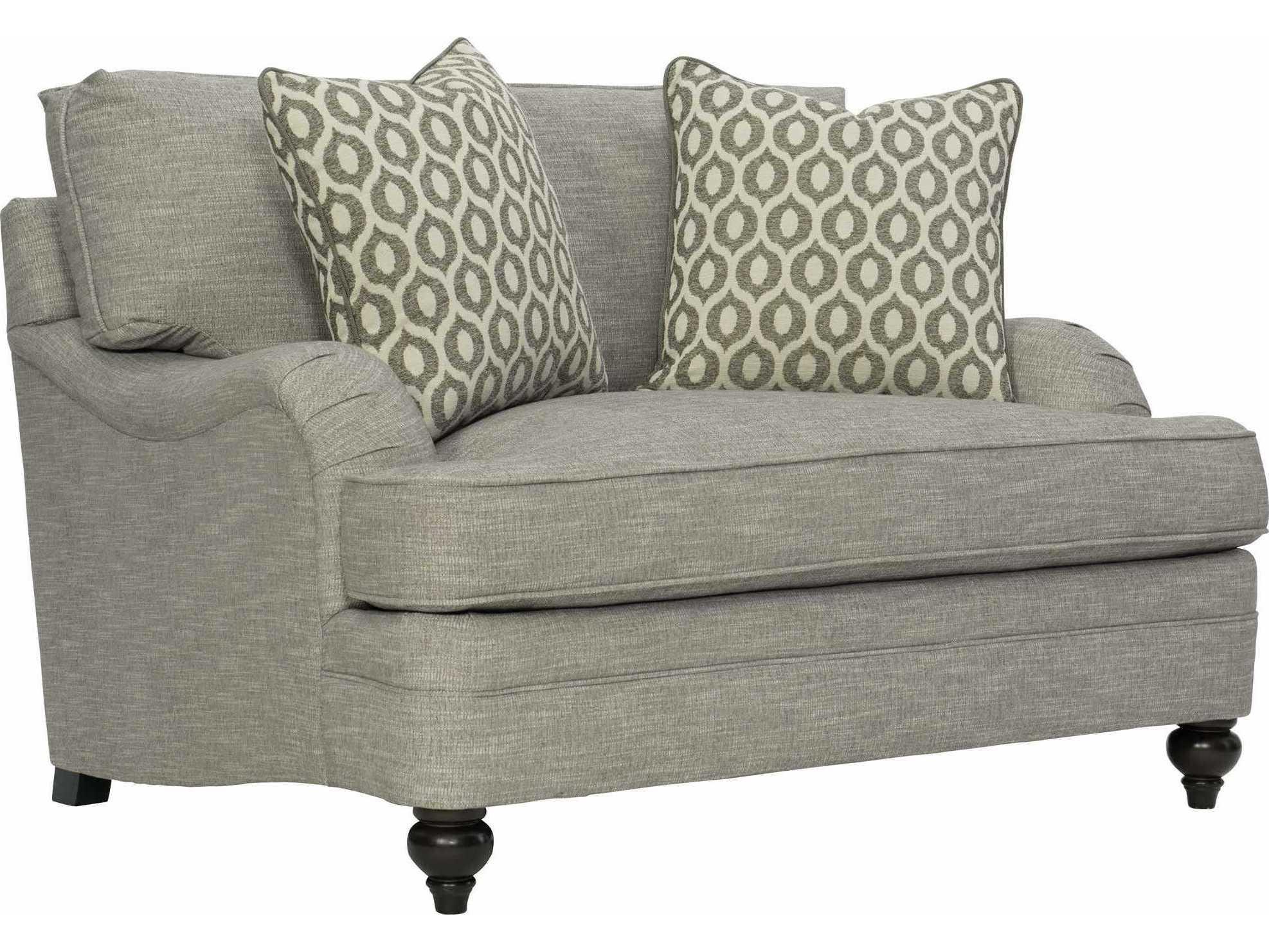 Bernhardt Tarleton Gray Fabric Chair and a Half