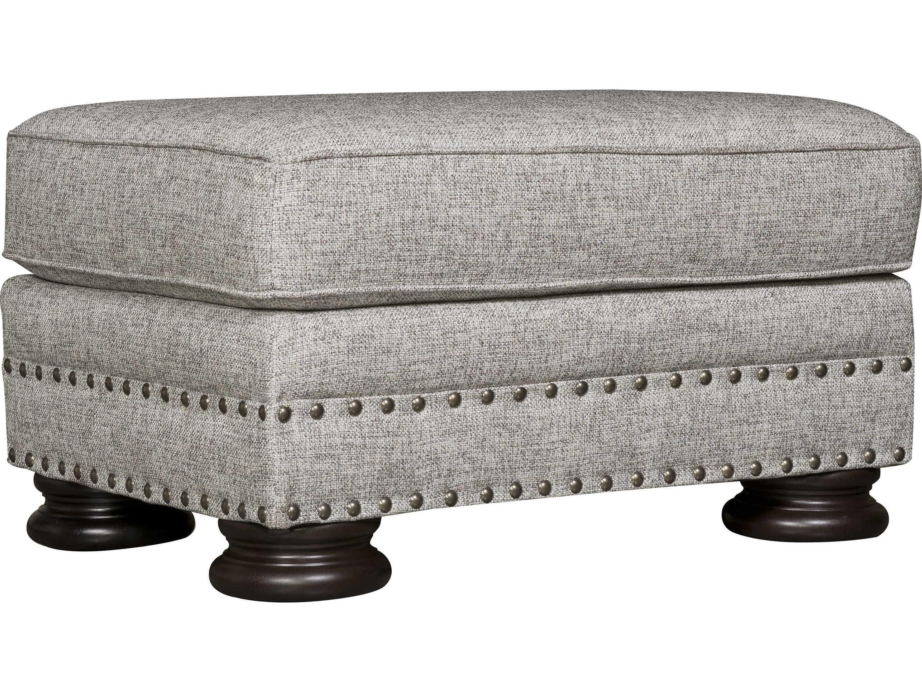 Bernhardt Foster Mocha Gray Upholstered Ottoman