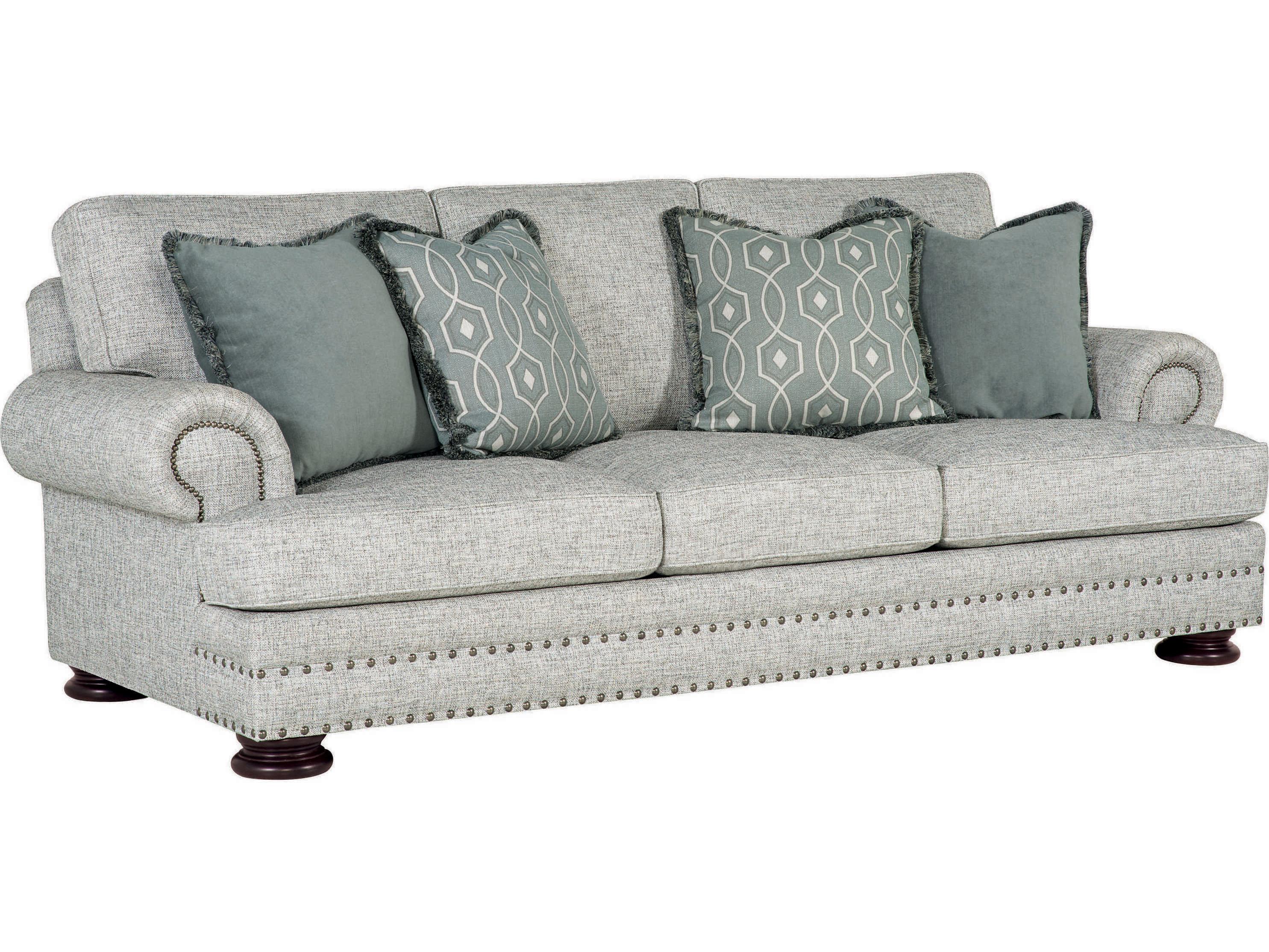 Bernhardt Highland Park Foster Mocha Gray Upholstered Sofa