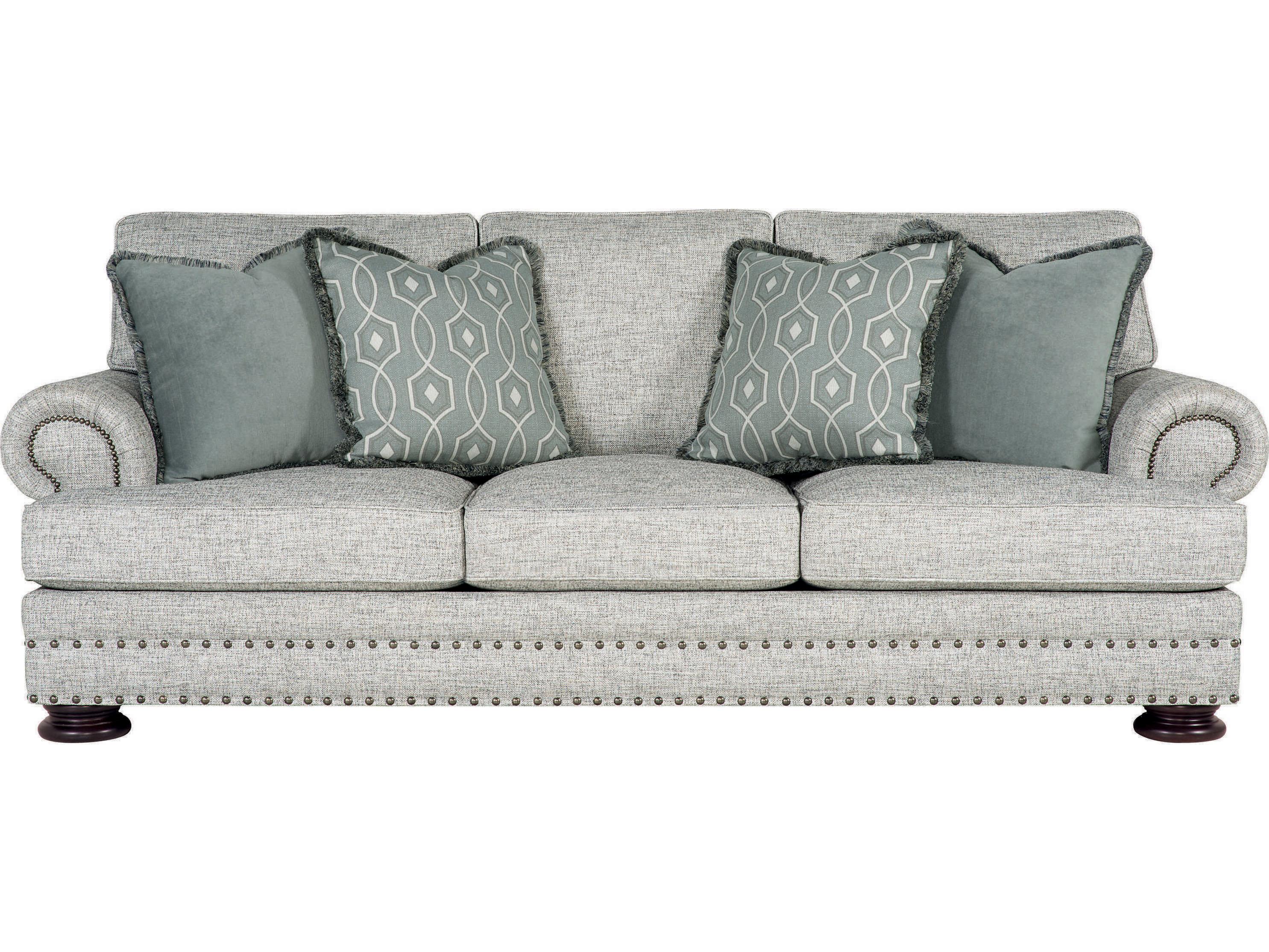 Bernhardt Highland Park Foster Mocha Gray Upholstered Sofa