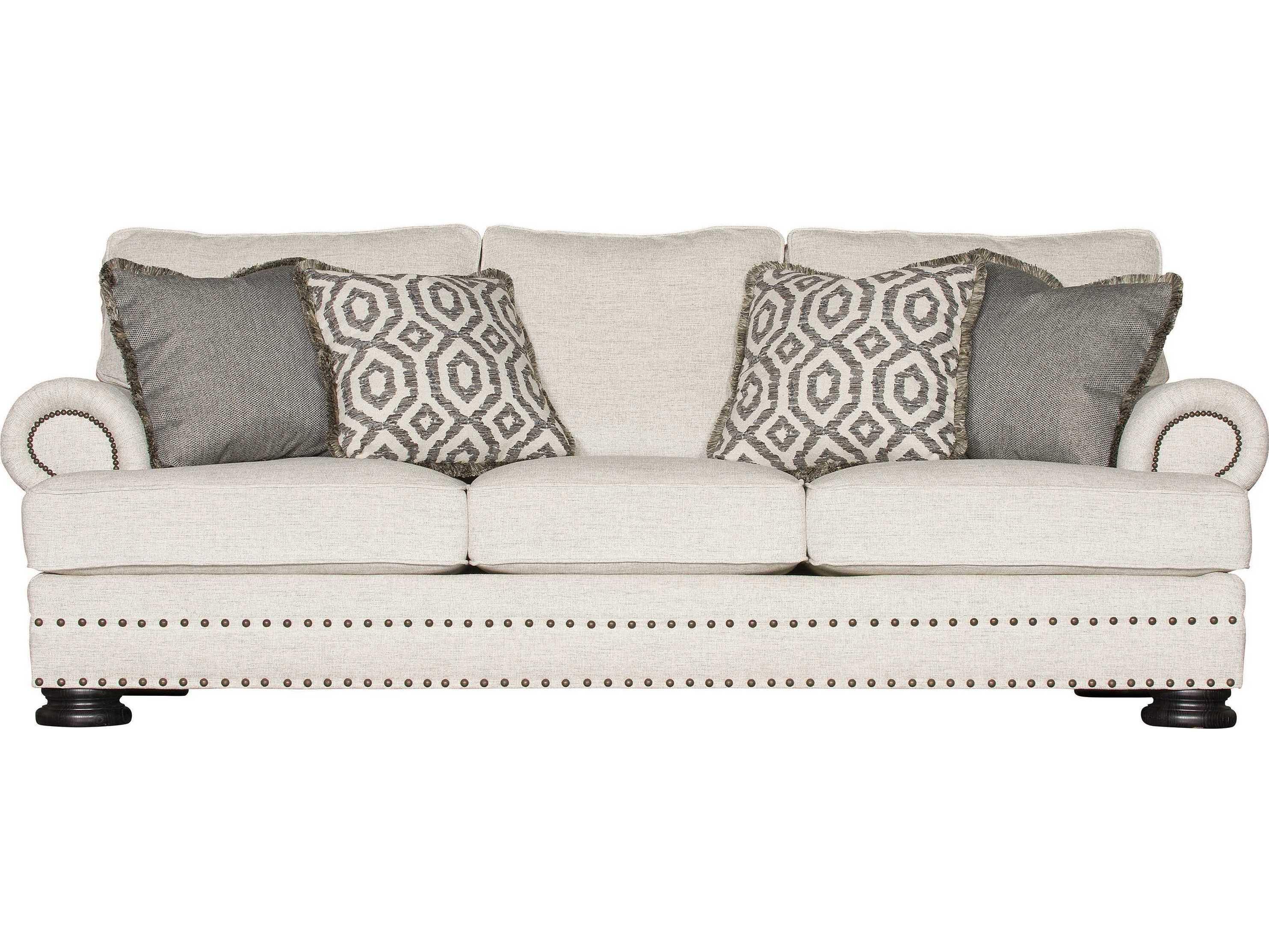 Bernhardt Foster Mocha White Upholstered Sofa