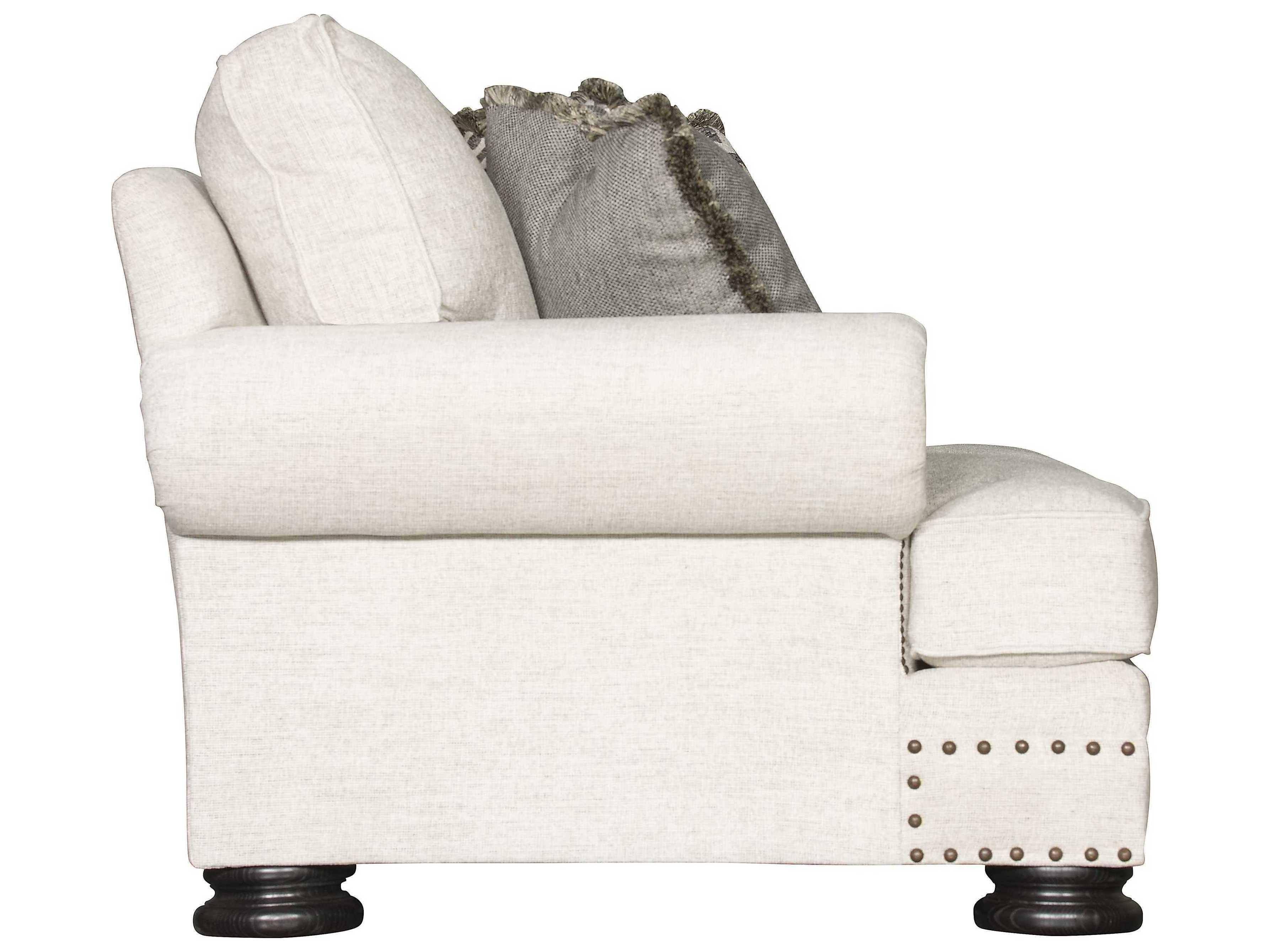 Bernhardt Foster Mocha White Upholstered Sofa