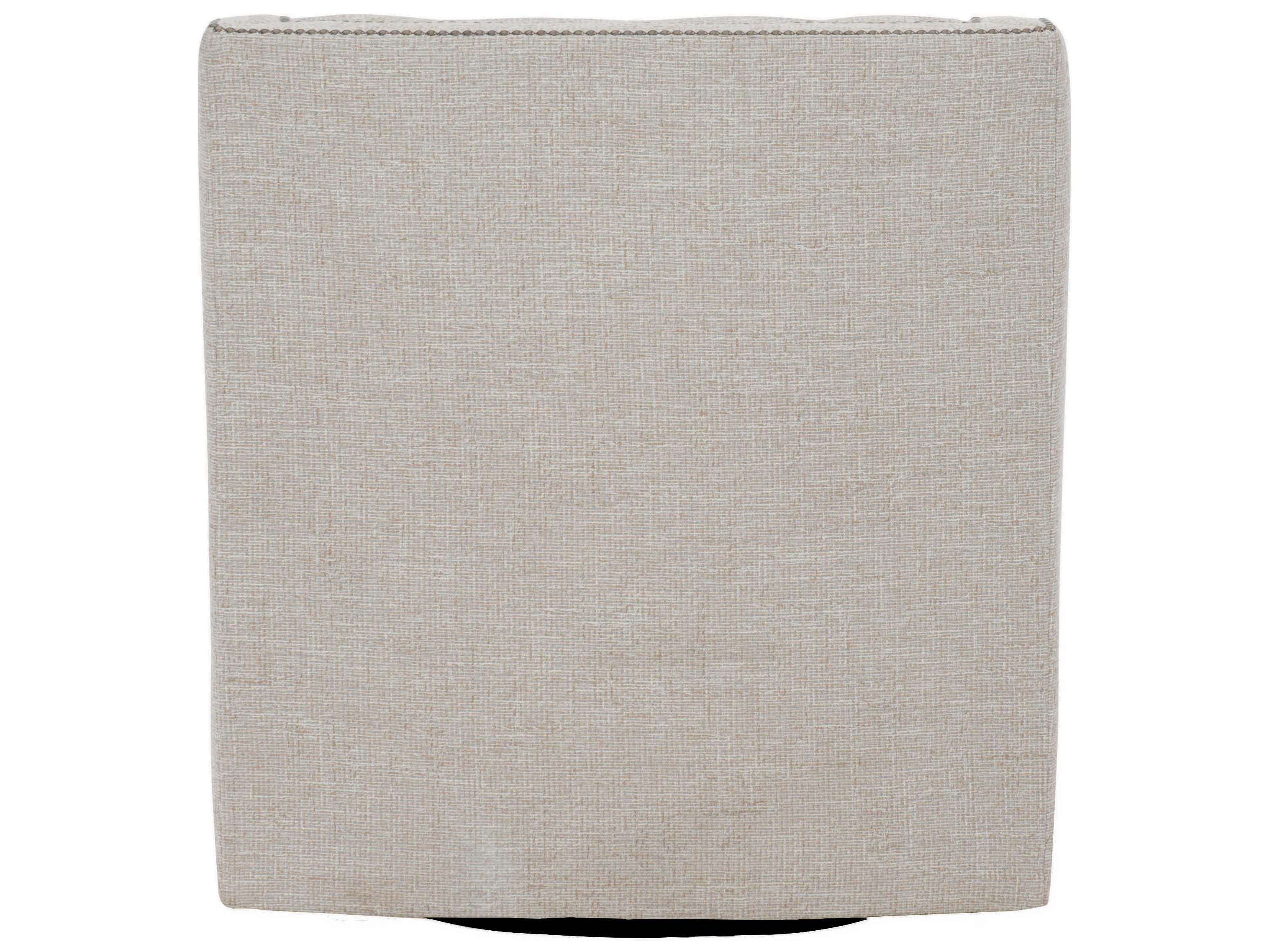 Bernhardt Candace Swivel Beige Fabric Tufted Accent Chair
