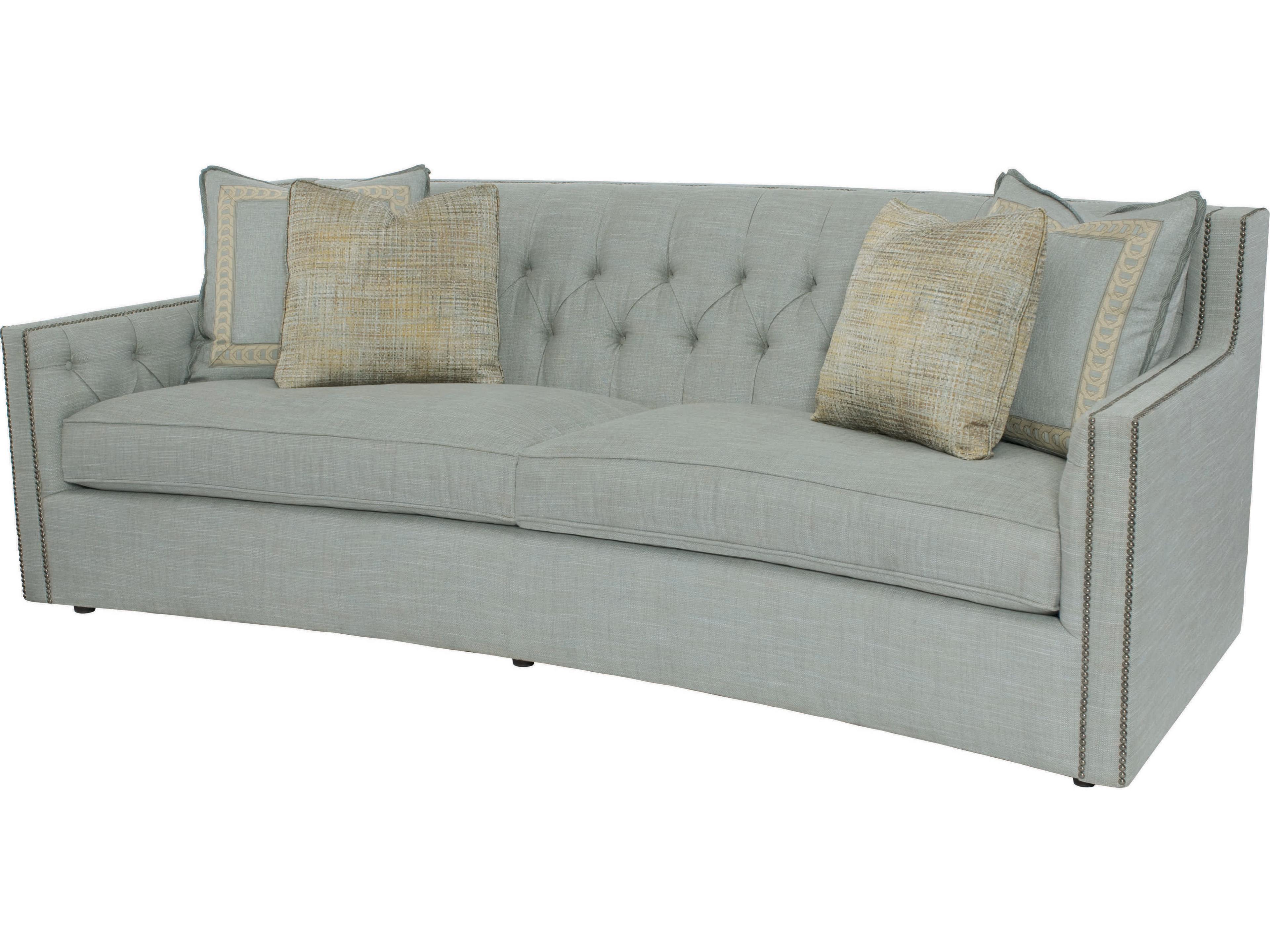 Bernhardt Candace Tufted Gray Upholstered Sofa
