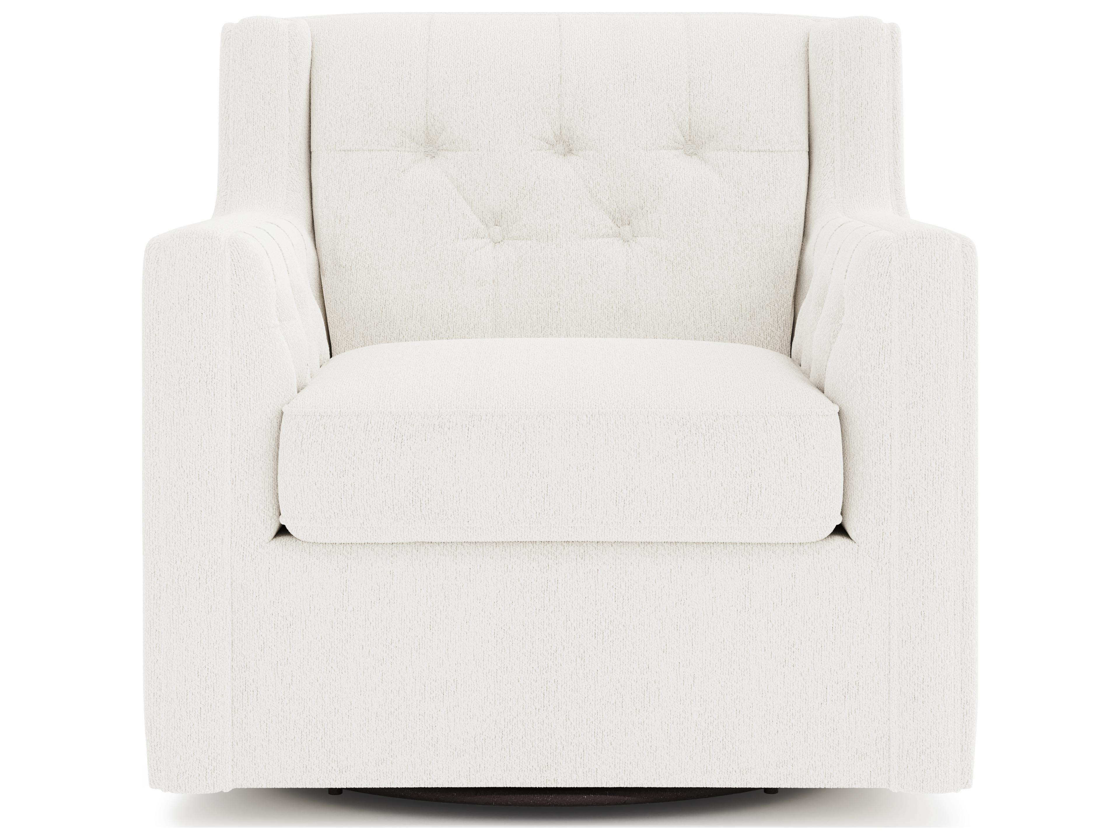 Bernhardt Candace Swivel White Accent Chair