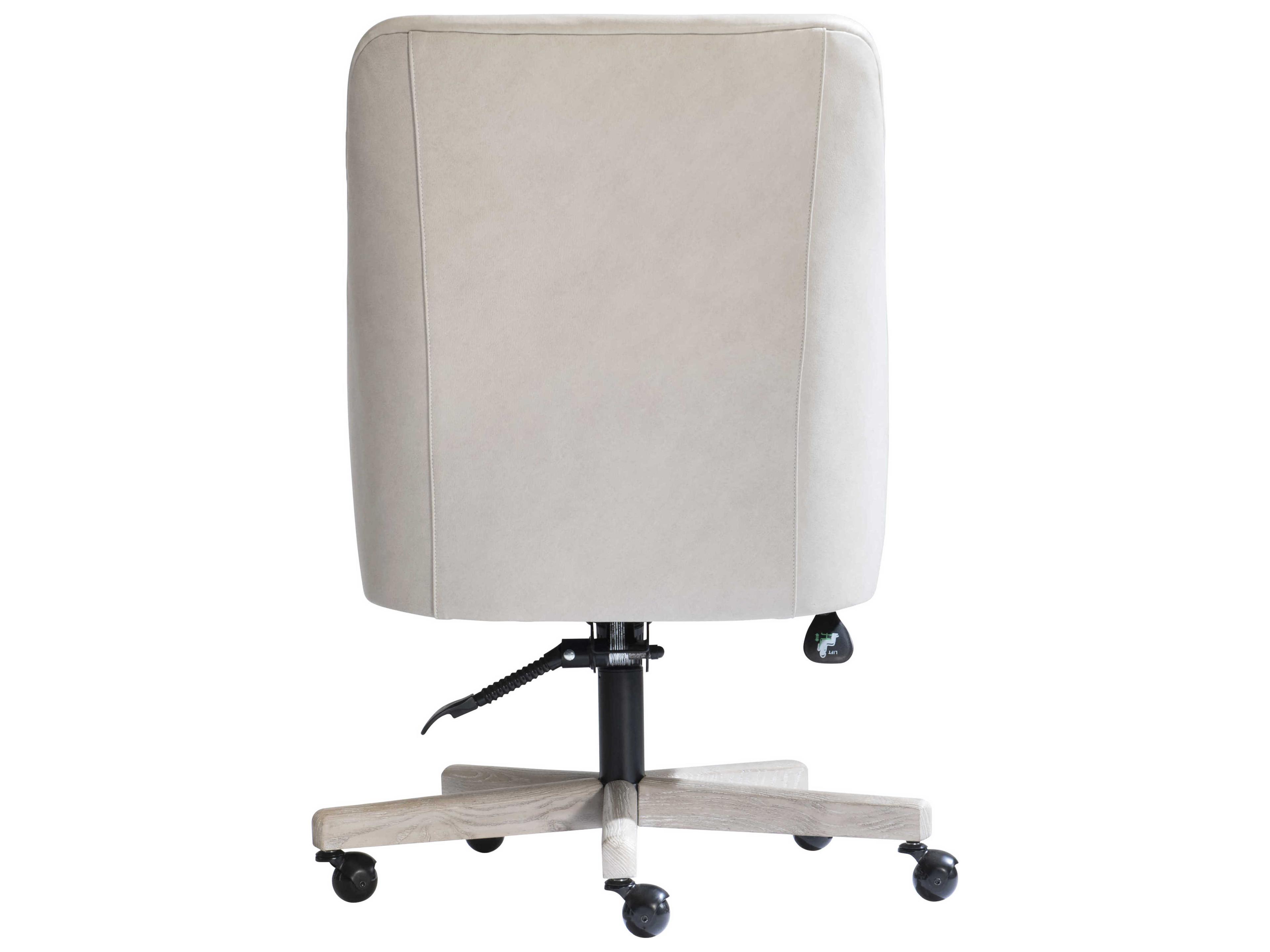 Bernhardt Prado White Leather Adjustable Computer Office Chair