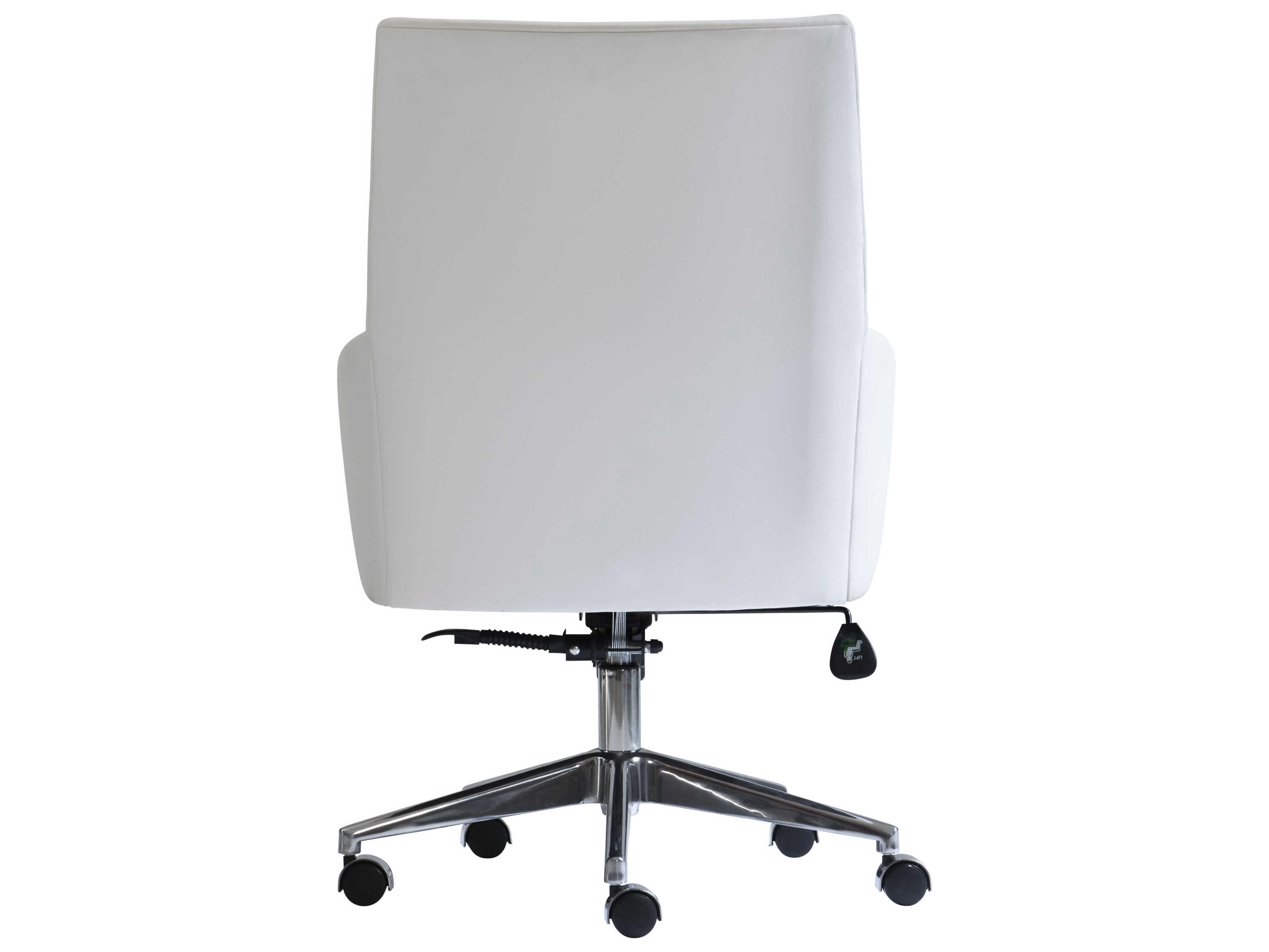 Bernhardt Stratum White Leather Adjustable Computer Office Chair