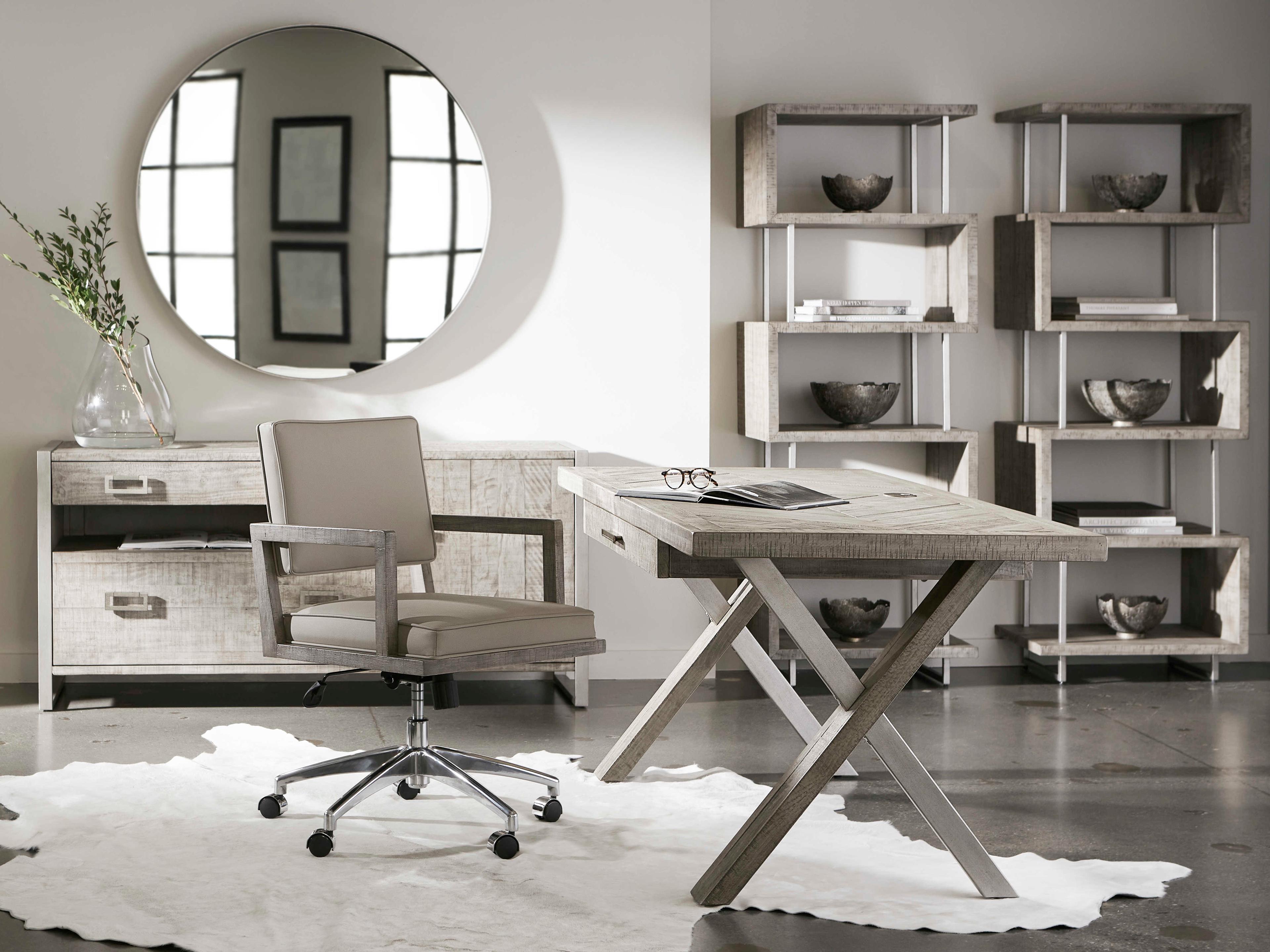 Bernhardt Highland Park Morel Glazed Silver File Cabinet