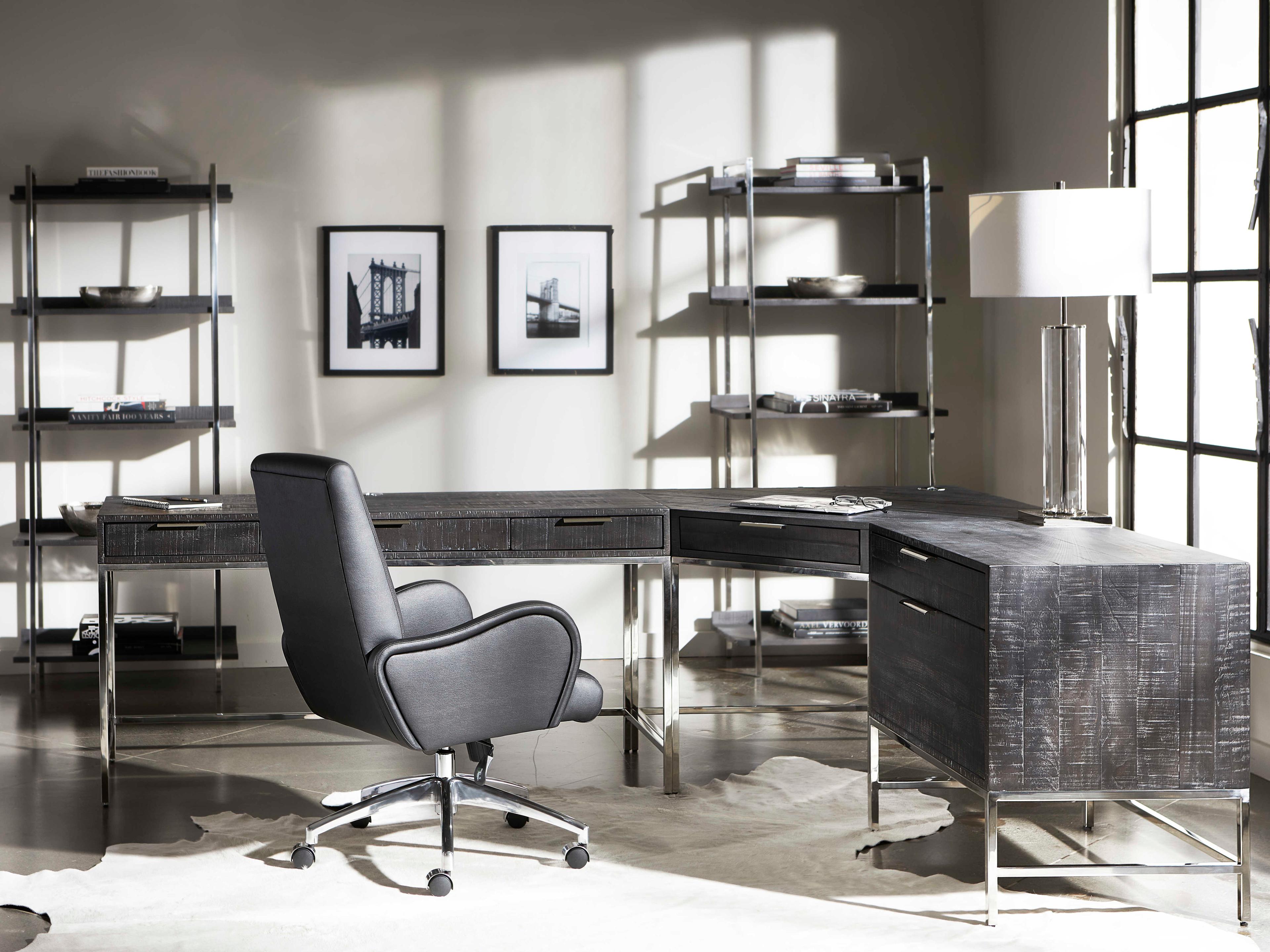 Bernhardt Logan Square Cinder Gray Mist Bookcase