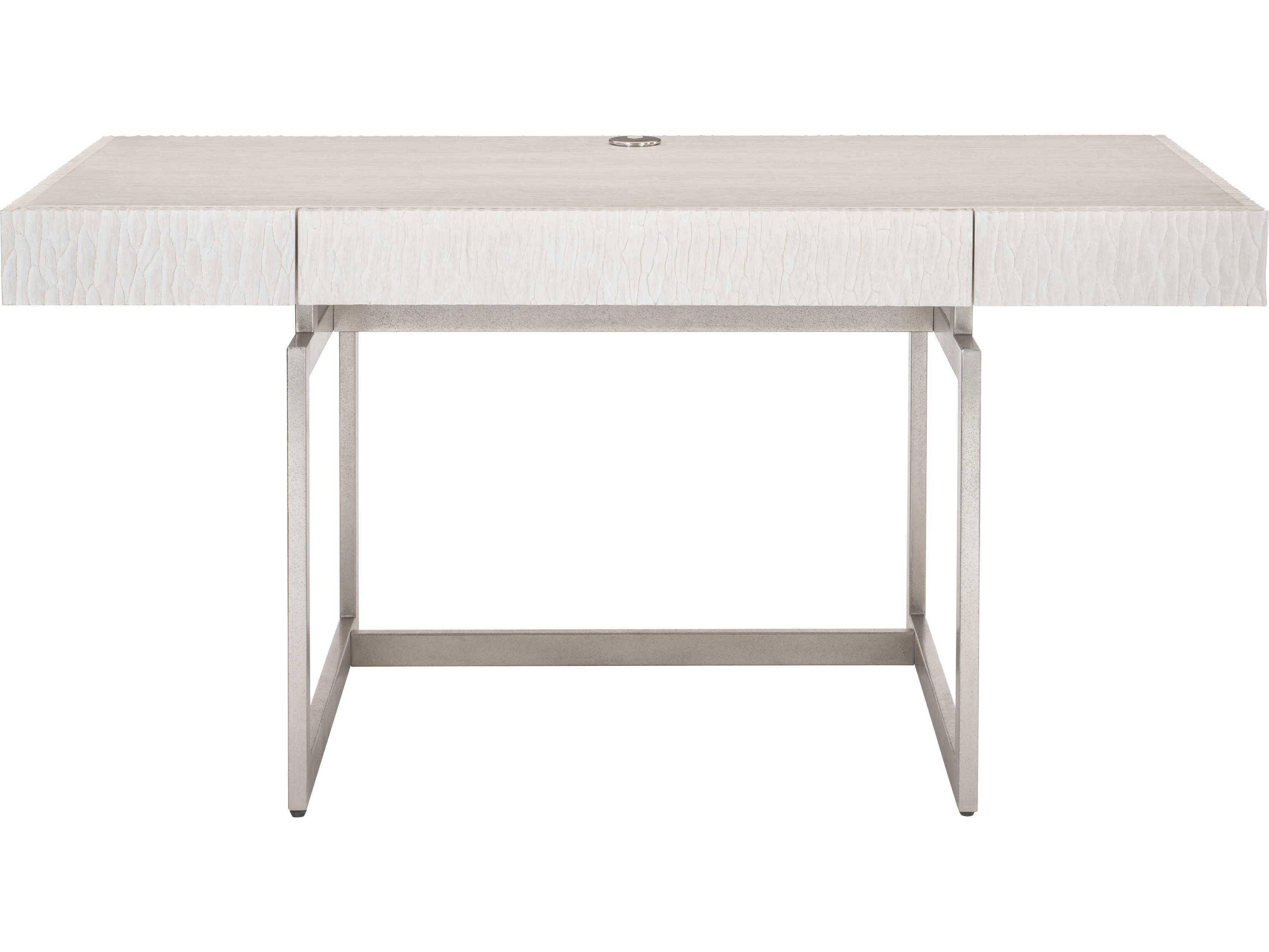 Bernhardt Solaria Alesio Weathered Bone White Rubberwood Writing Desk