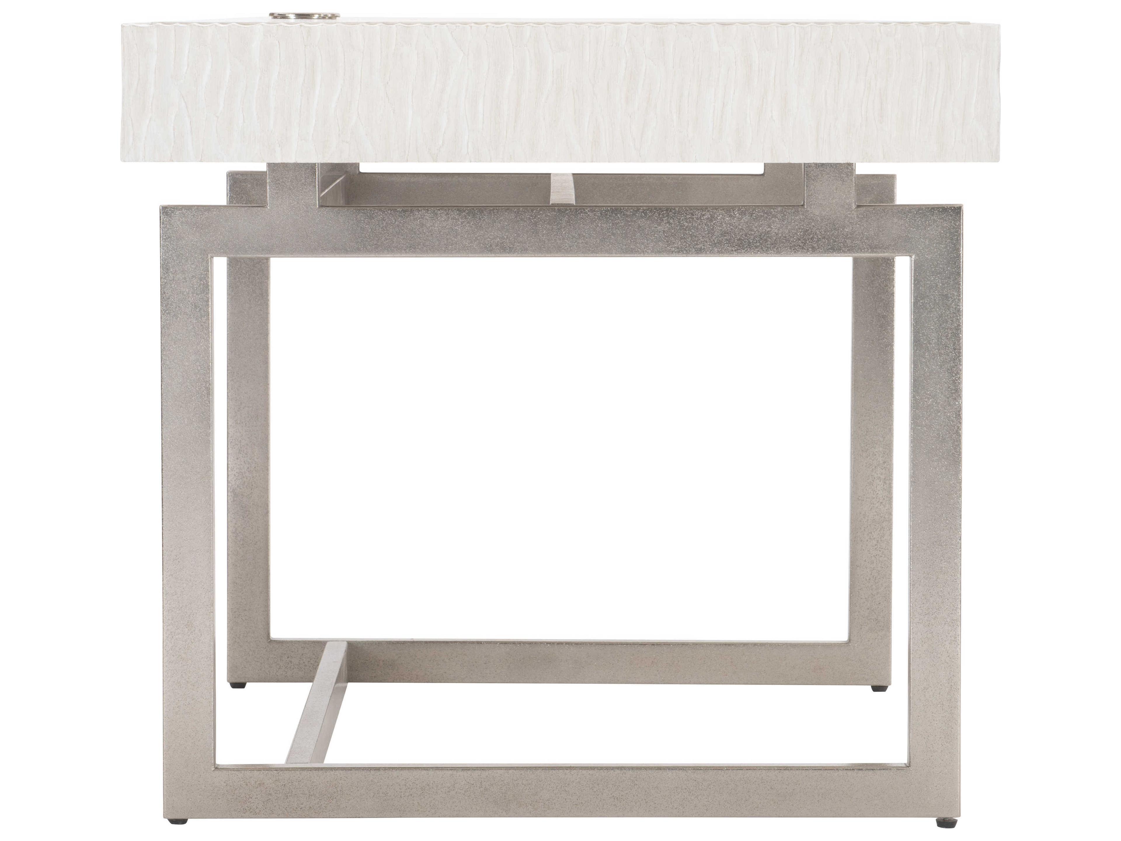 Bernhardt Solaria Alesio Weathered Bone White Rubberwood Writing Desk