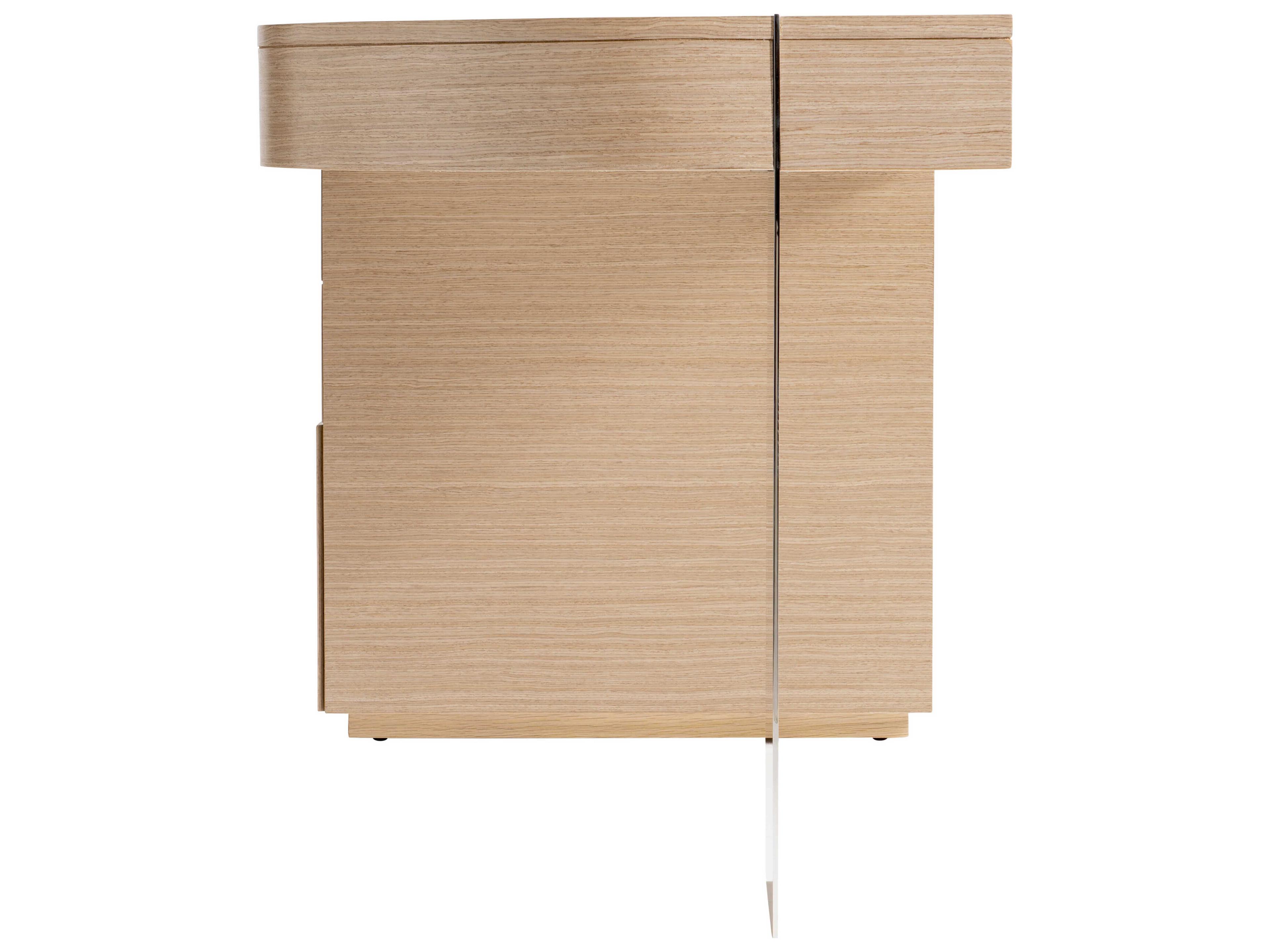 Bernhardt Modulum Sahara Polished Stainless Steel Brown Secretary Desk