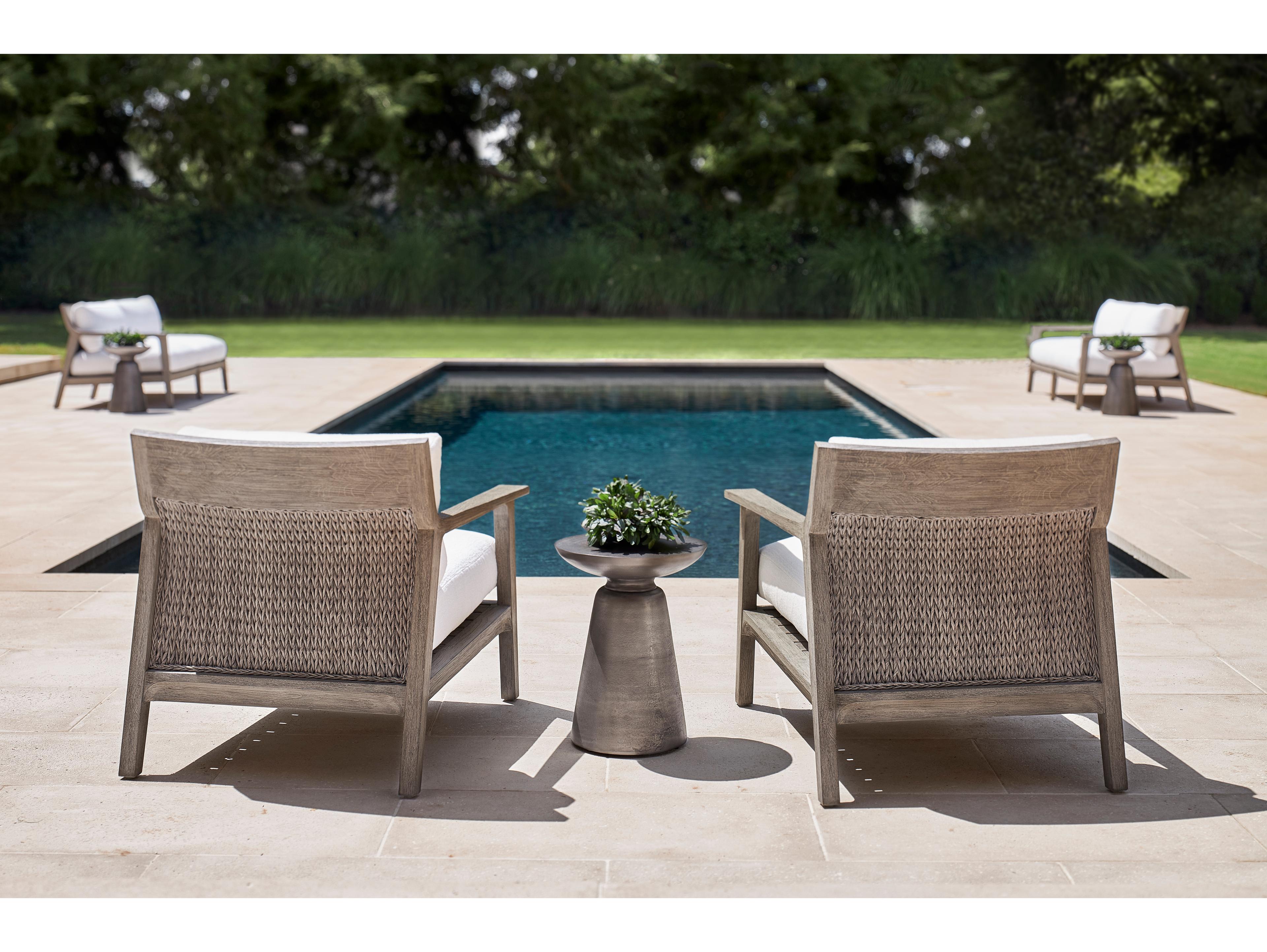 Bernhardt Exteriors Catalan Wood Cushion Lounge Set