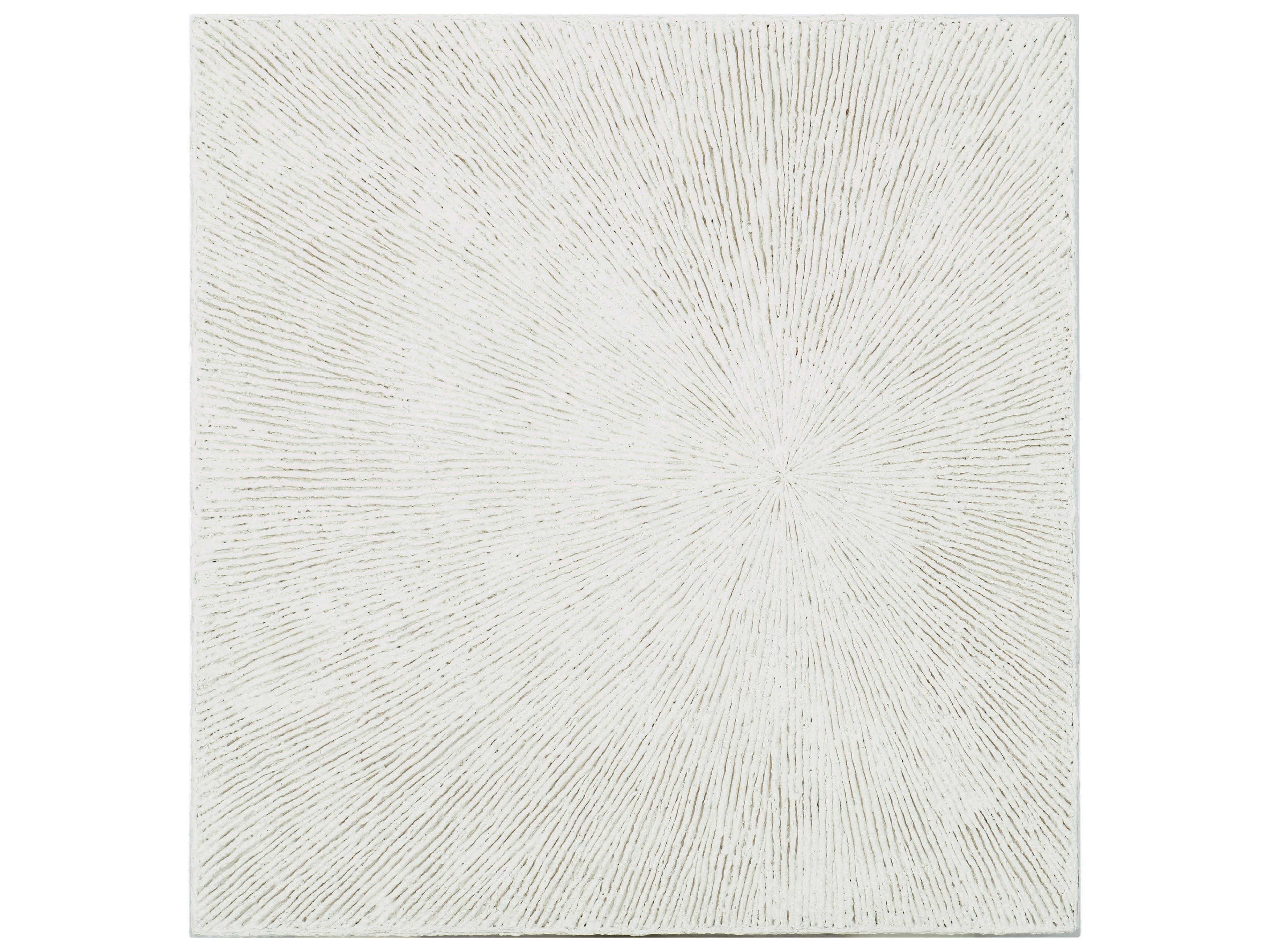 Bernhardt Exteriors Tenerife White Square Coco Twig Outdoor Coffee Table