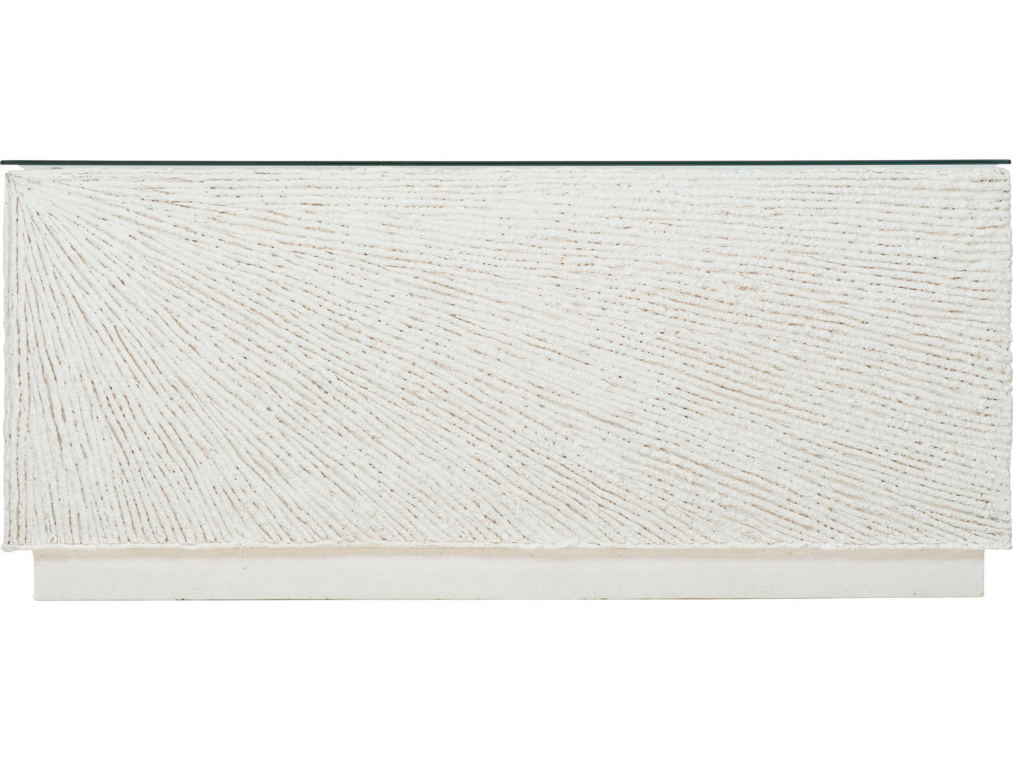 Bernhardt Exteriors Tenerife White Square Coco Twig Outdoor Coffee Table
