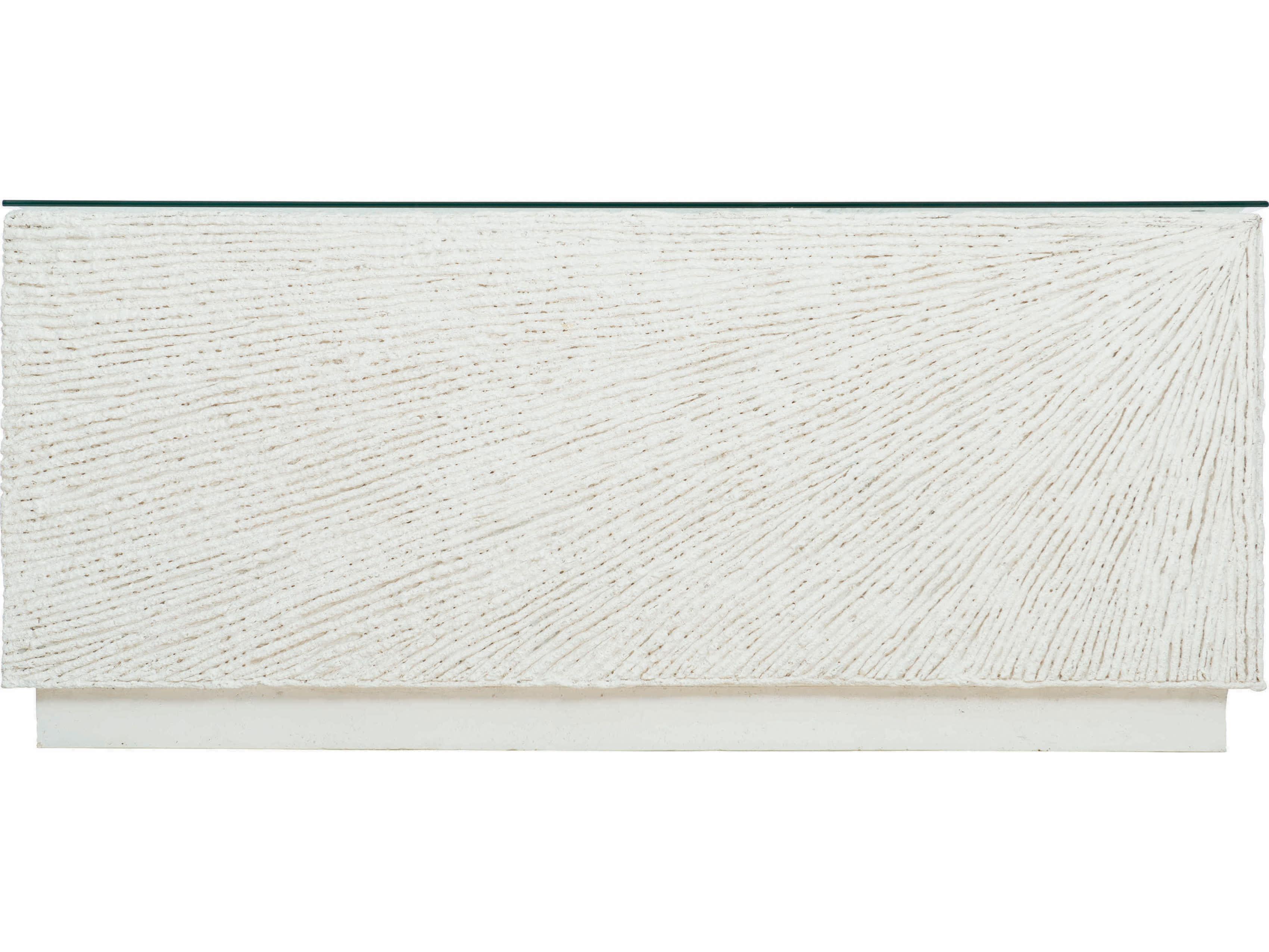 Bernhardt Exteriors Tenerife White Square Coco Twig Outdoor Coffee Table