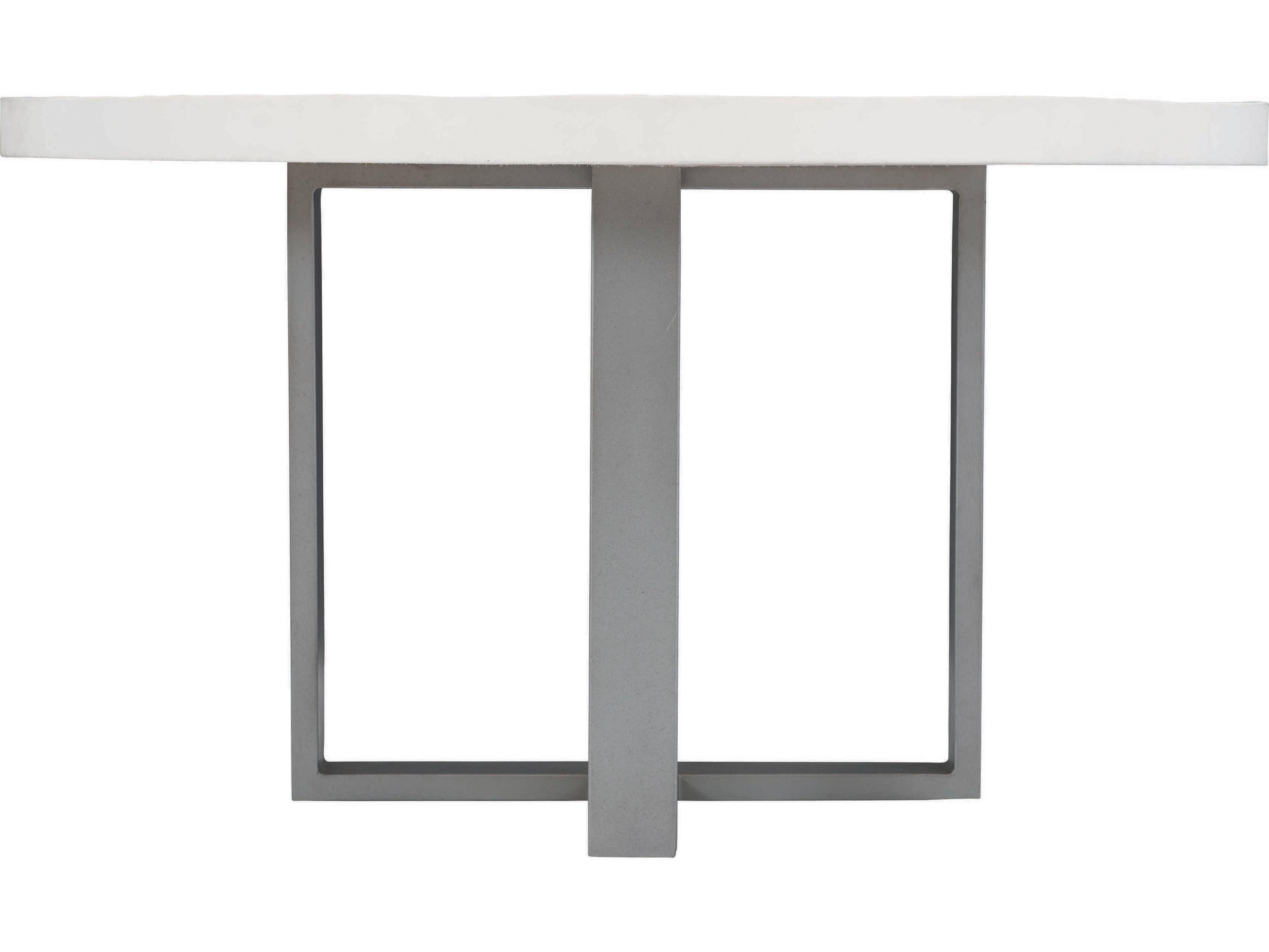 Bernhardt Exteriors Del Mar Flint Gray / Bone Round Patio Dining Table