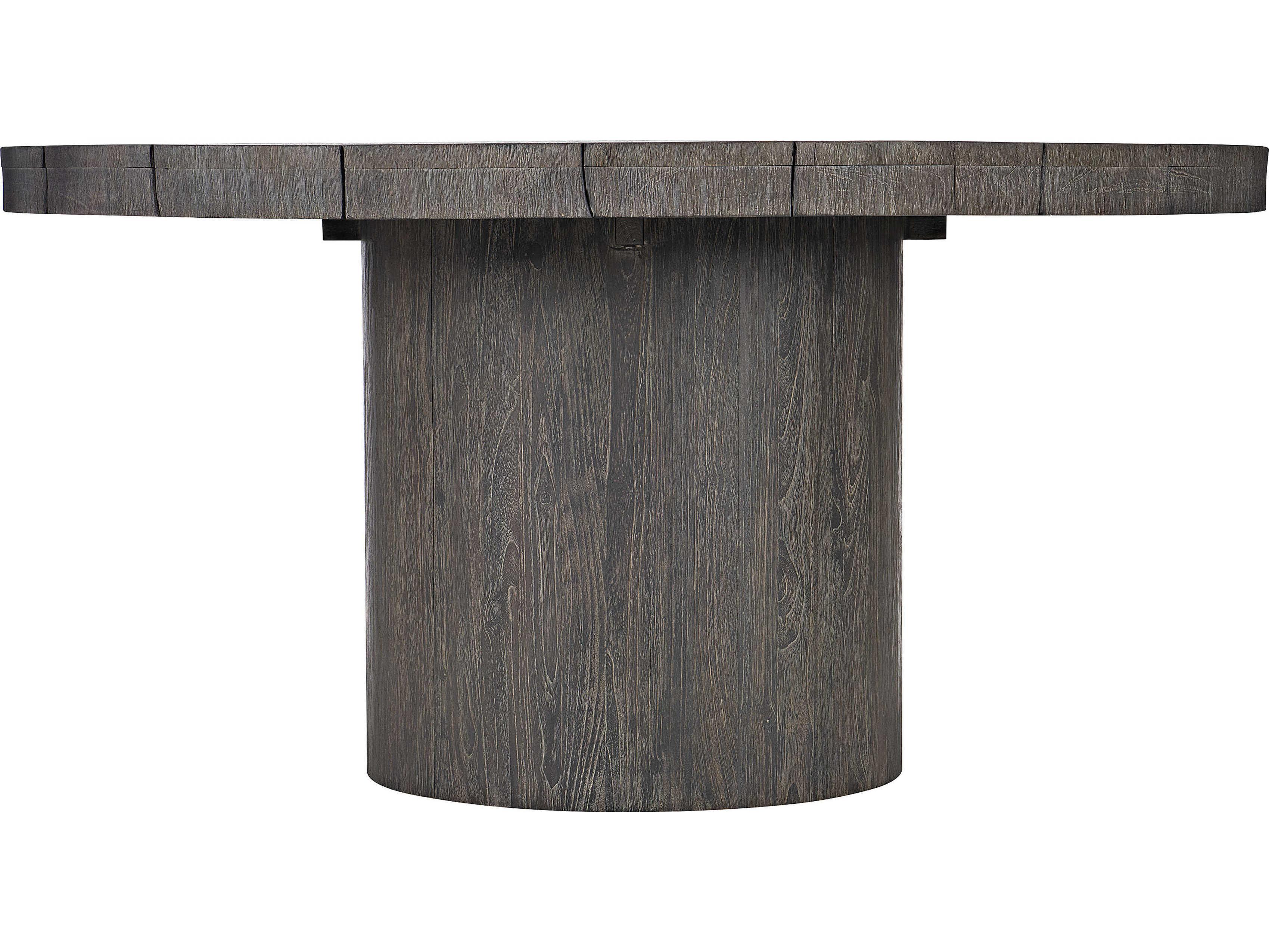 Bernhardt Exteriors Madura Smoked Truffle Round Outdoor Dining Table