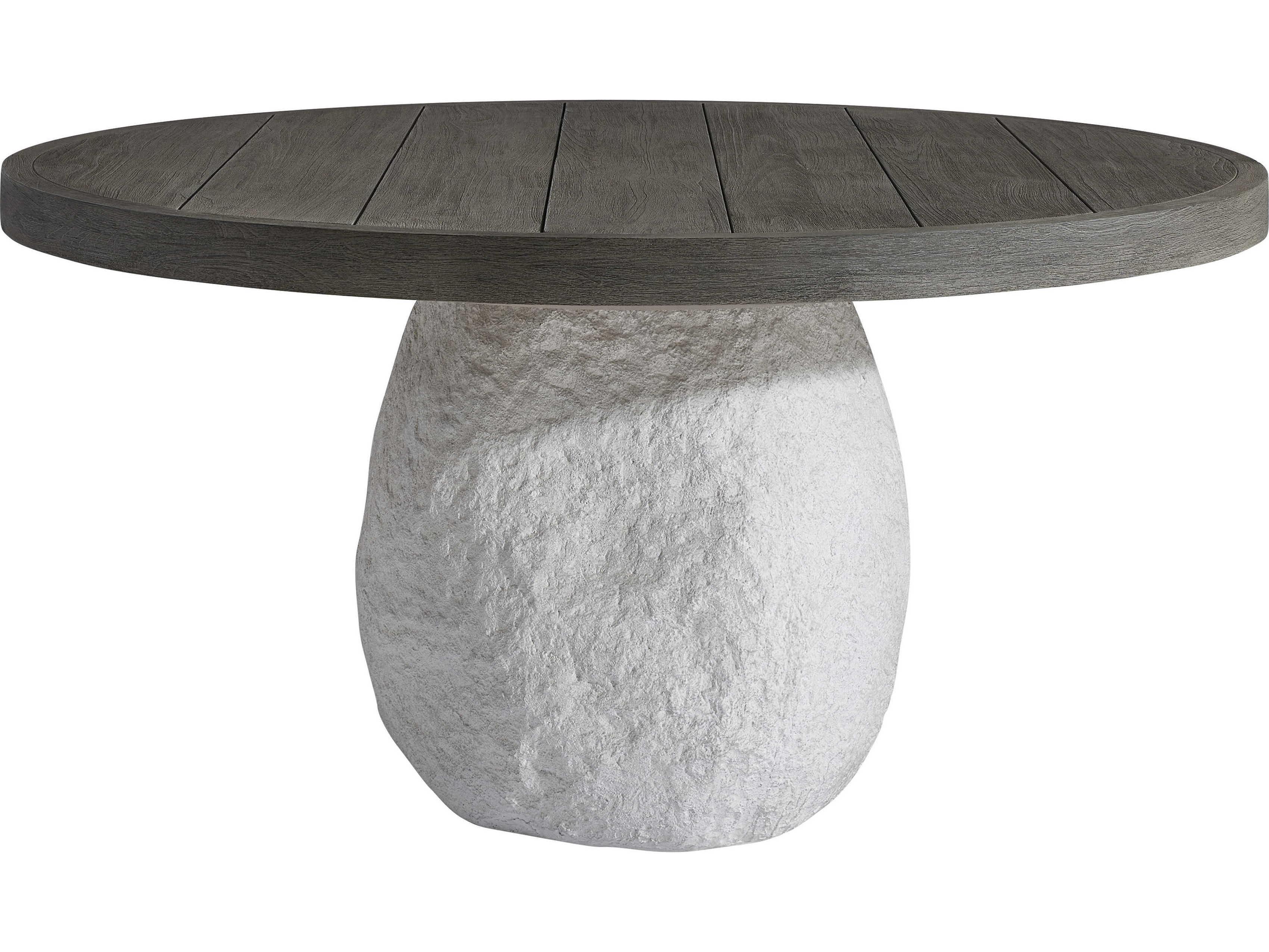 Bernhardt Exteriors Savona Weathered Teak Round Patio Dining Table