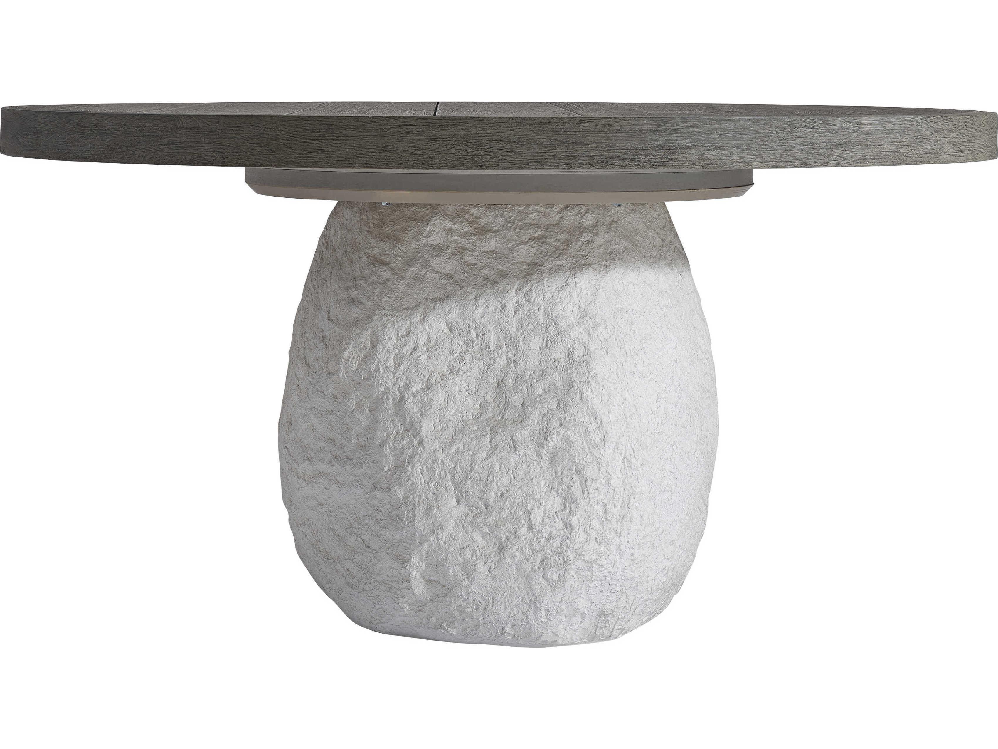 Bernhardt Exteriors Savona Weathered Teak Round Patio Dining Table