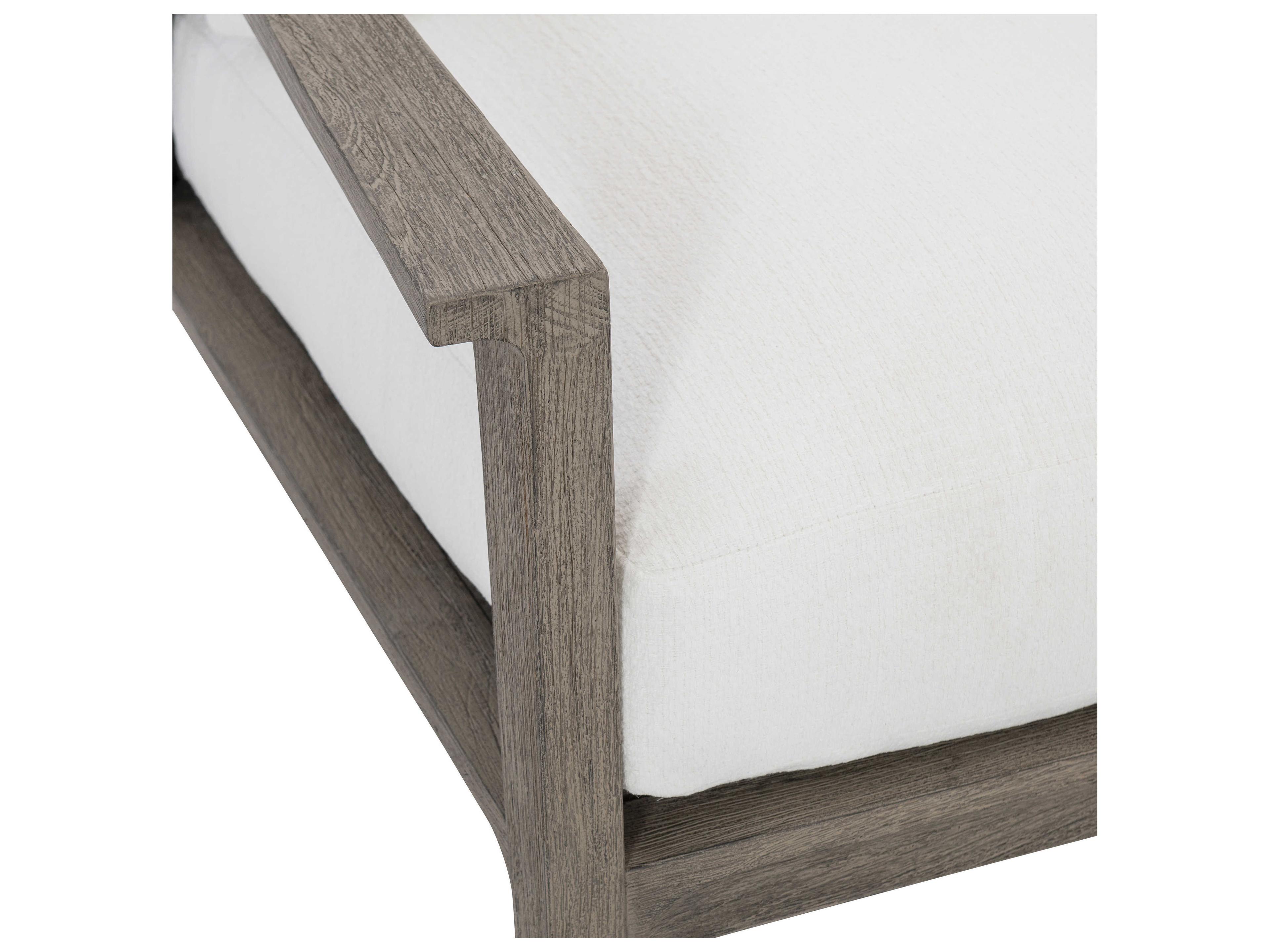 Bernhardt Exteriors Weathered Teak Ibiza Outdoor Patio Lounge Chair with Cushion