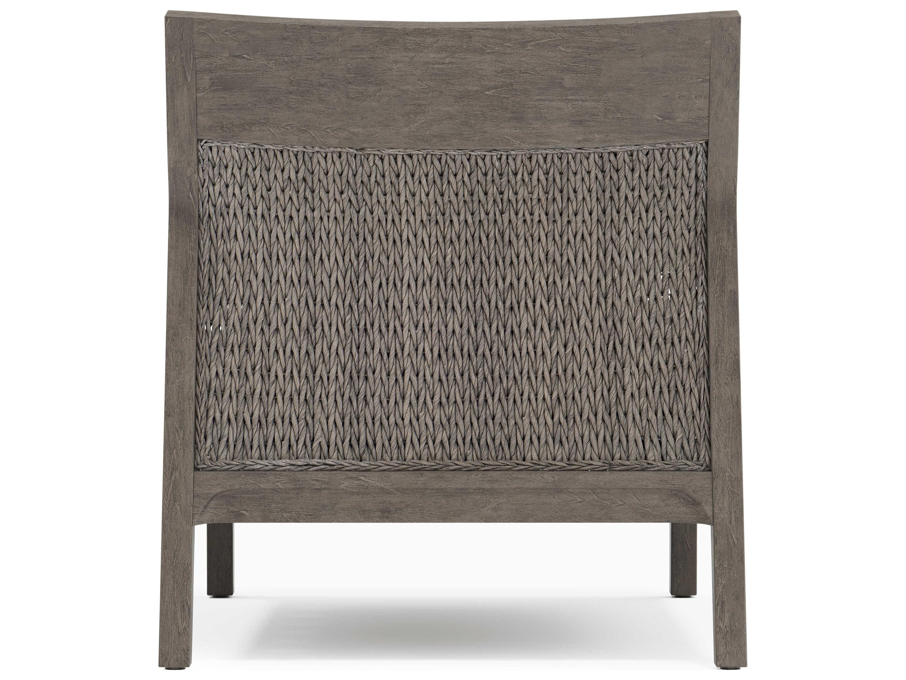 Bernhardt Exteriors Ibiza Weathered Teak Cushion Patio Lounge Chair