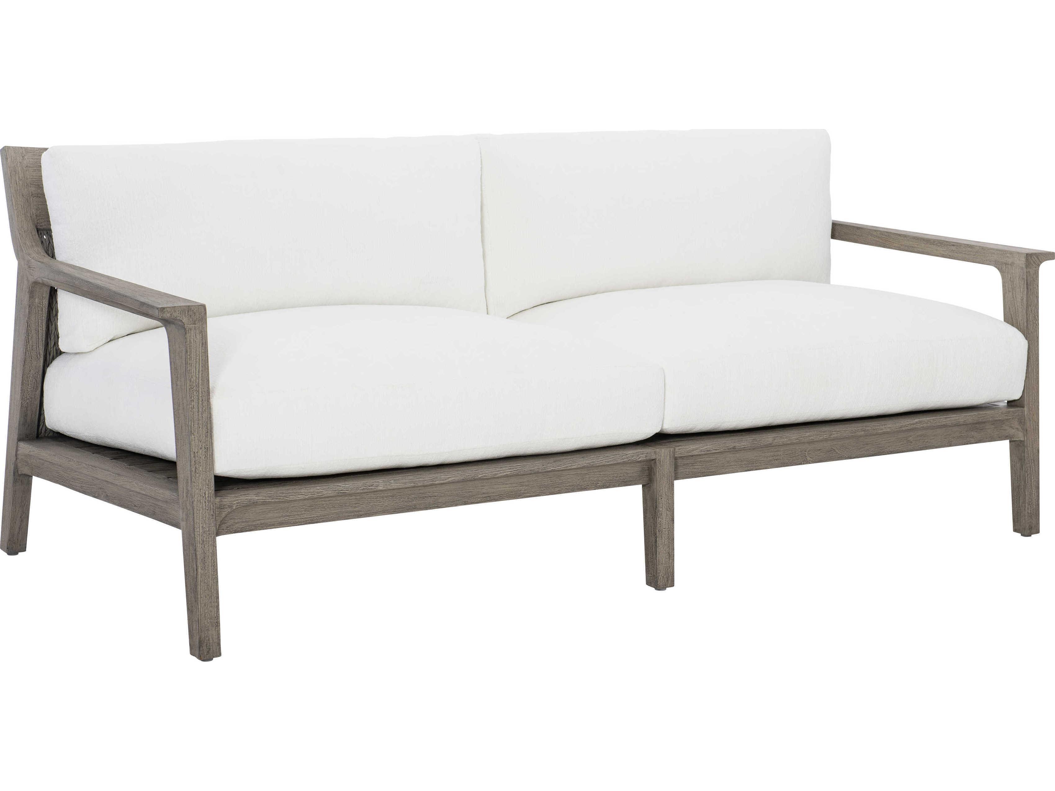 Bernhardt Exteriors Teak Weathered Teak Ibiza Sofa with Cushion