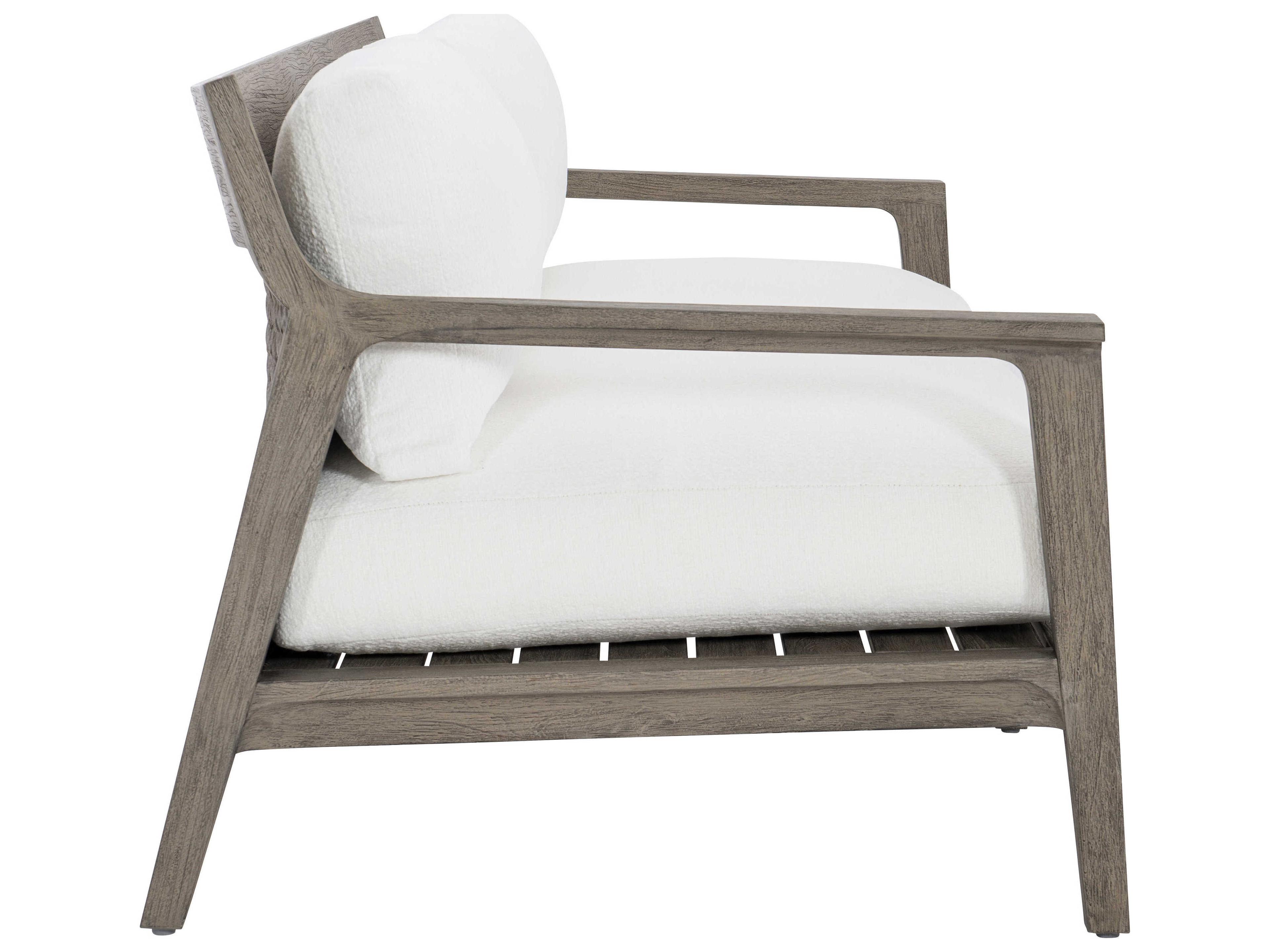 Bernhardt Exteriors Teak Weathered Teak Ibiza Sofa with Cushion