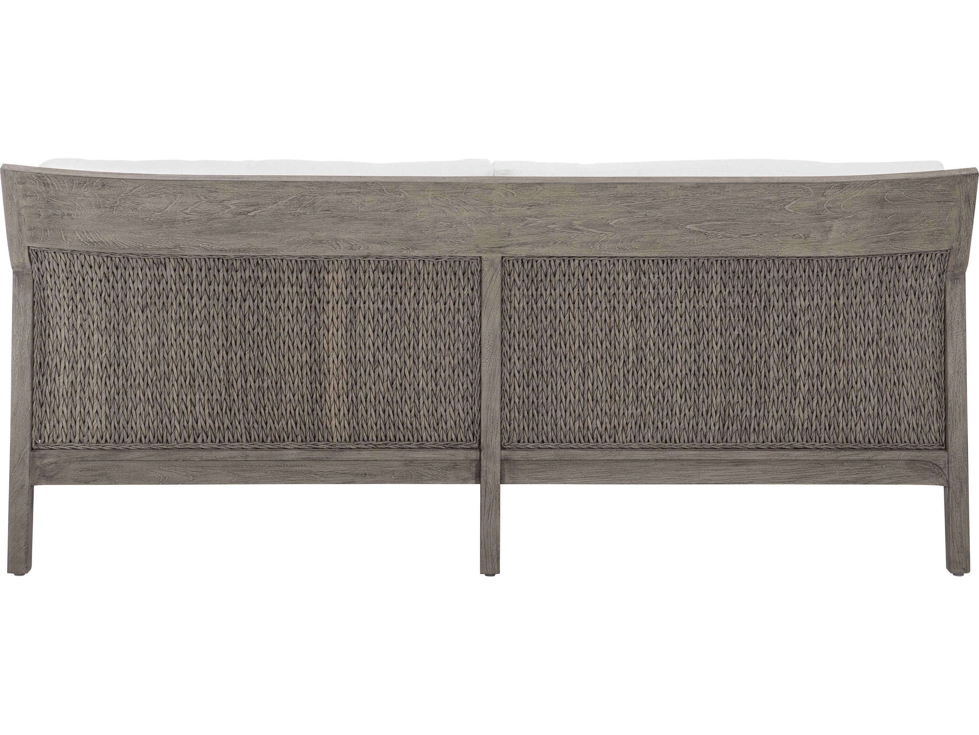 Bernhardt Exteriors Teak Weathered Teak Ibiza Sofa with Cushion