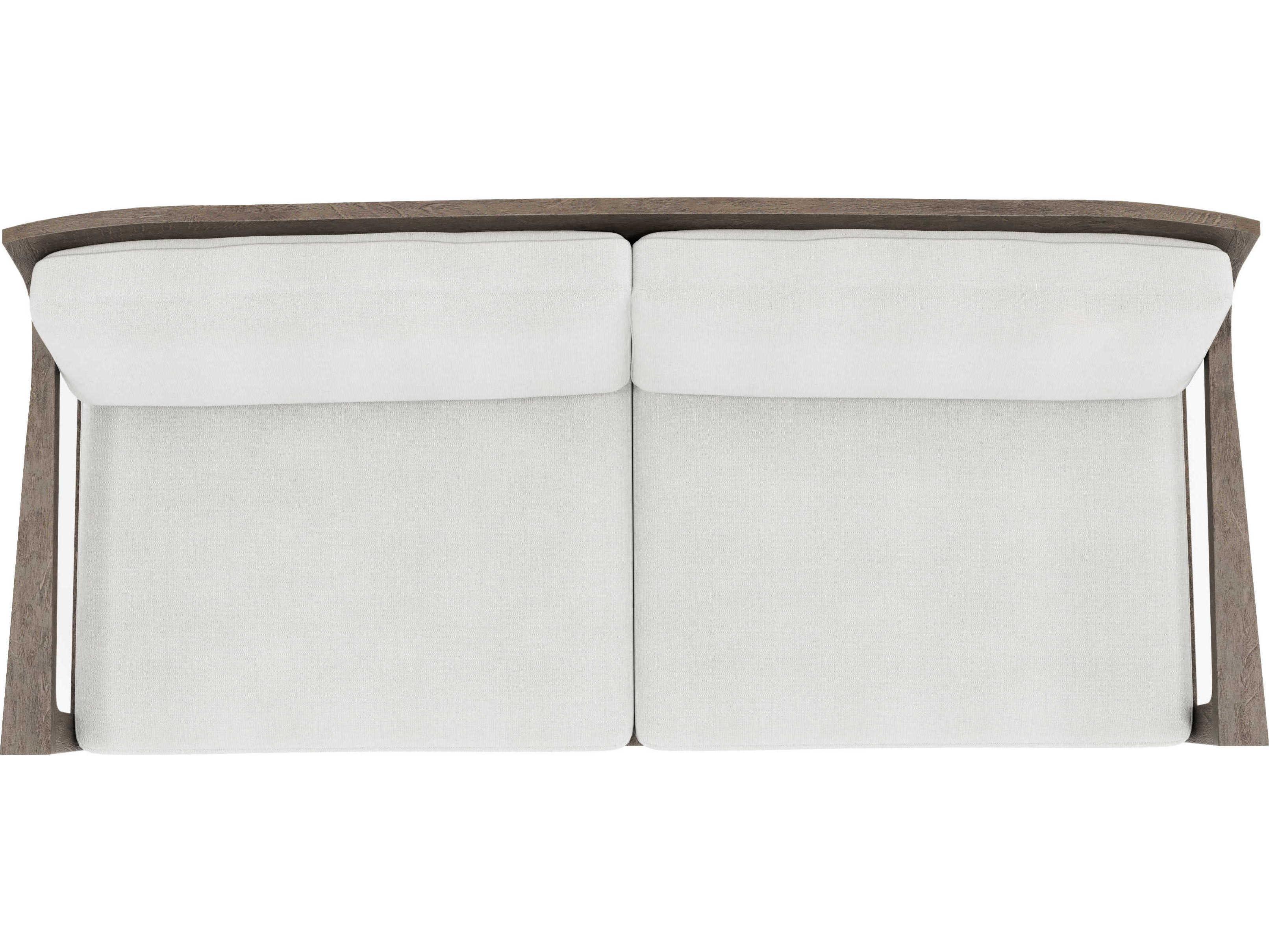 Bernhardt Exteriors Ibiza Weathered Teak Cushion Outdoor Patio Sofa