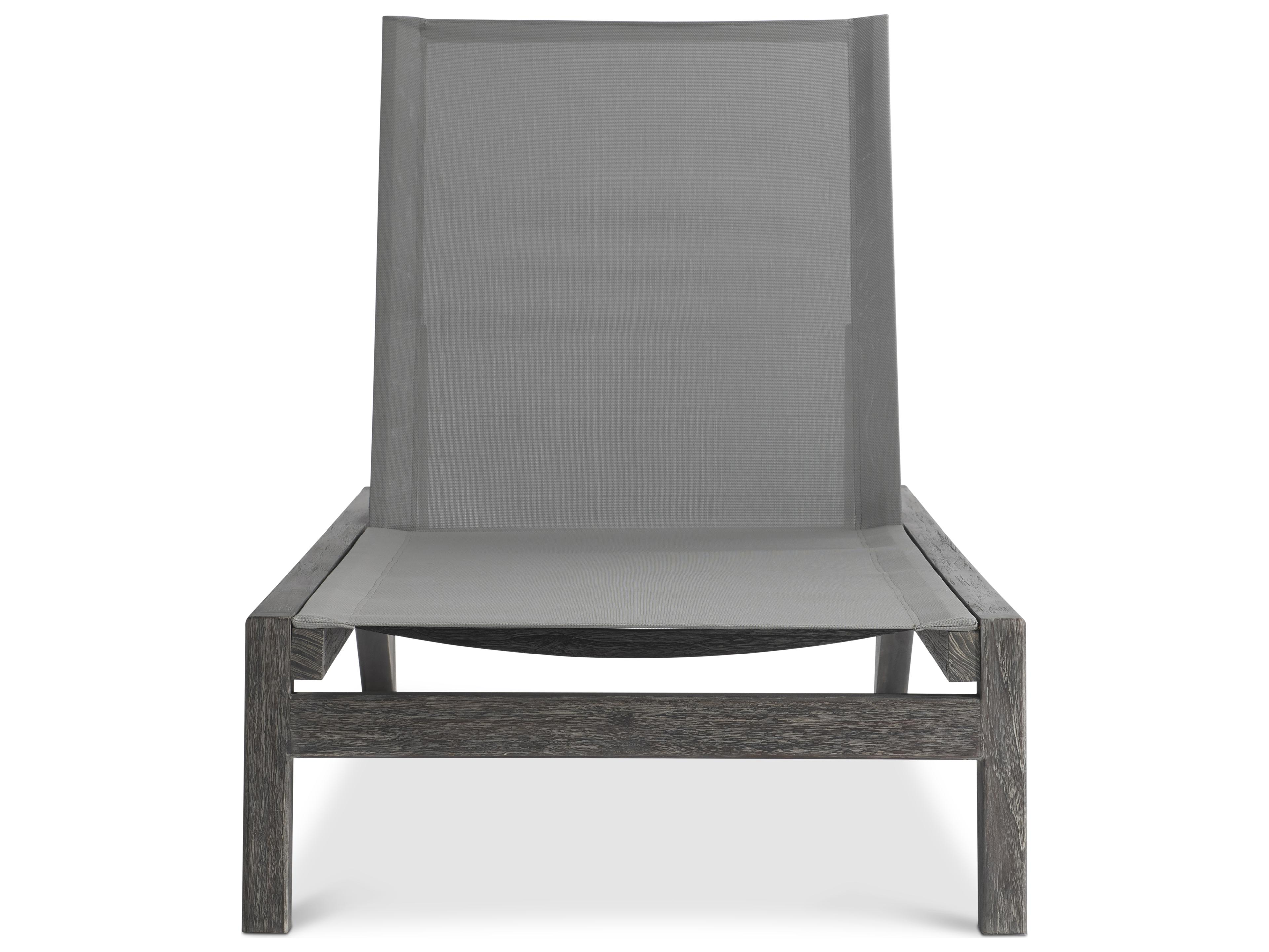 Bernhardt Exteriors Hugo Brown Wood Sling Chaise Lounge