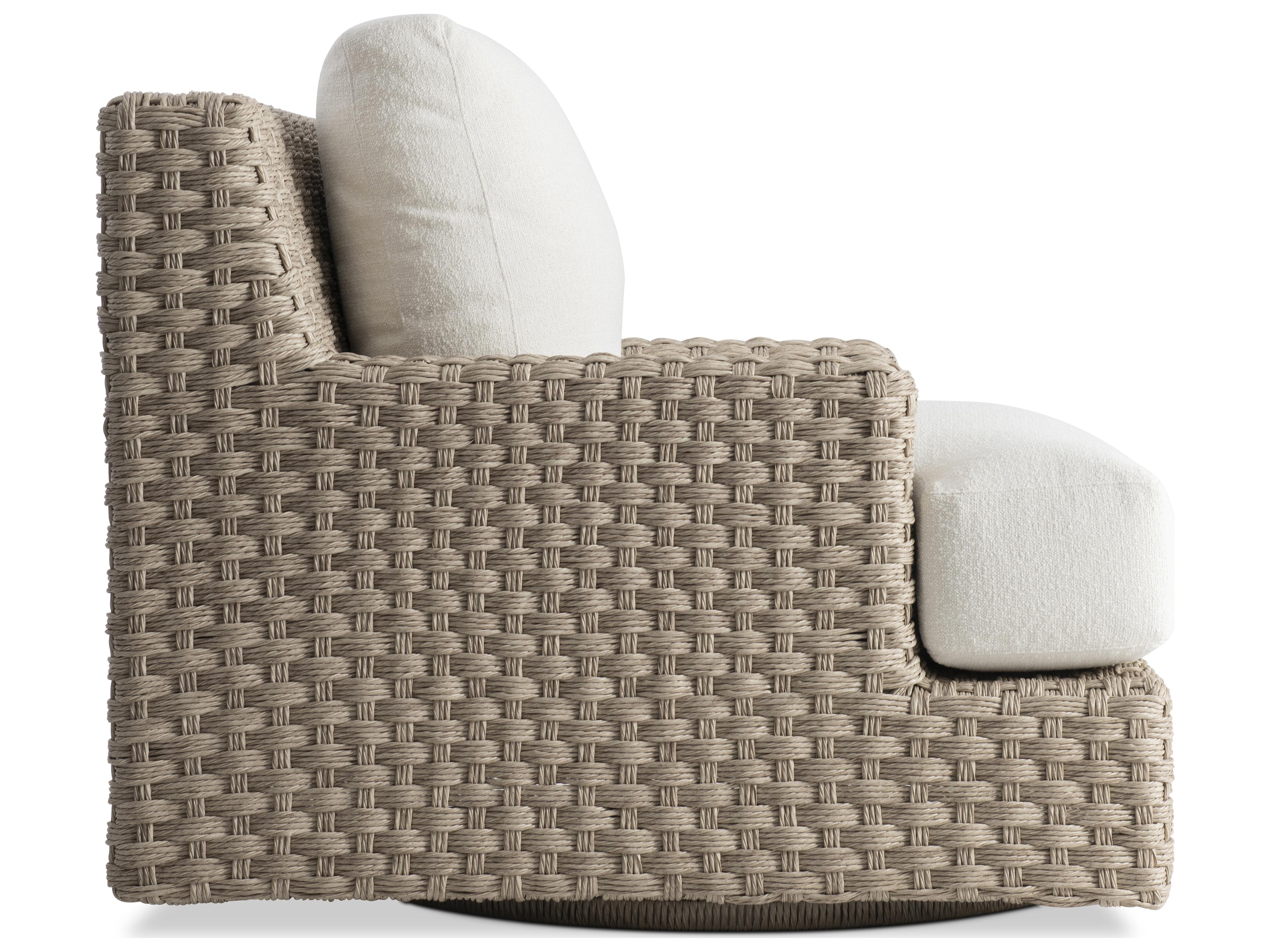 Bernhardt Exteriors Trieste Cream Wicker Cushion Lounge Chair