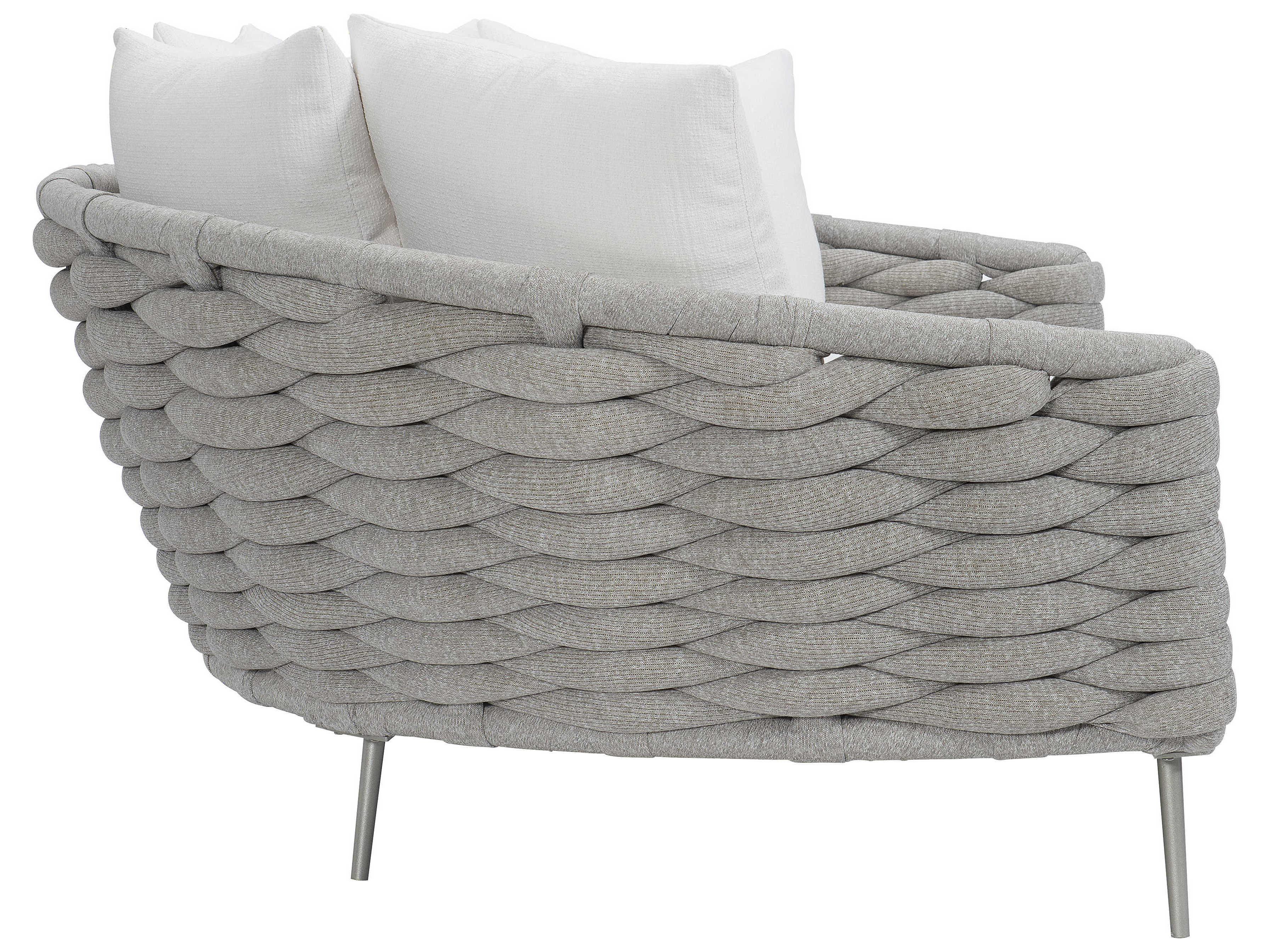 Bernhardt Exteriors Nordic Grey / Oyster Wailea Sofa with Cushion