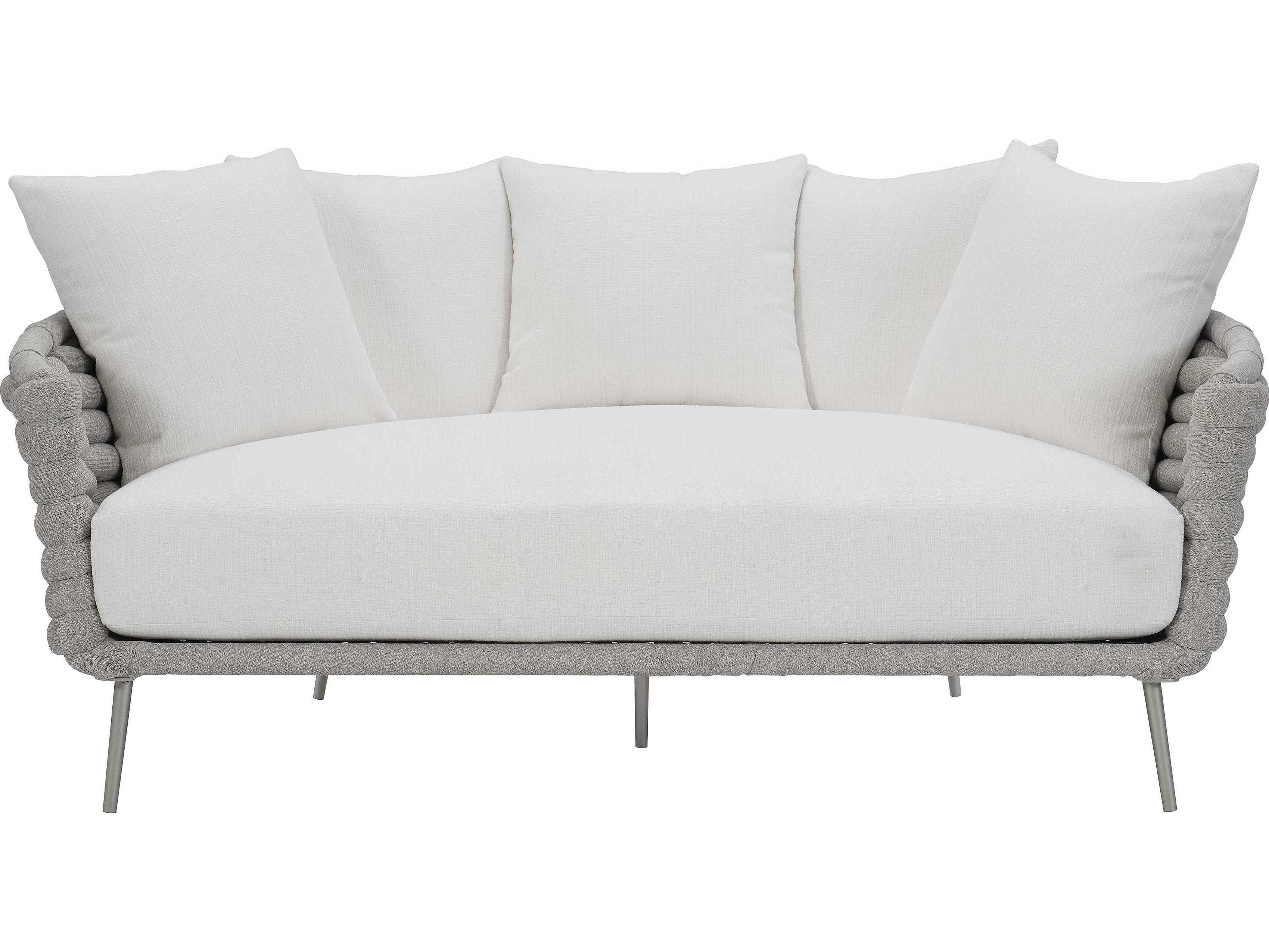 Bernhardt Exteriors Nordic Grey / Oyster Wailea Sofa with Cushion