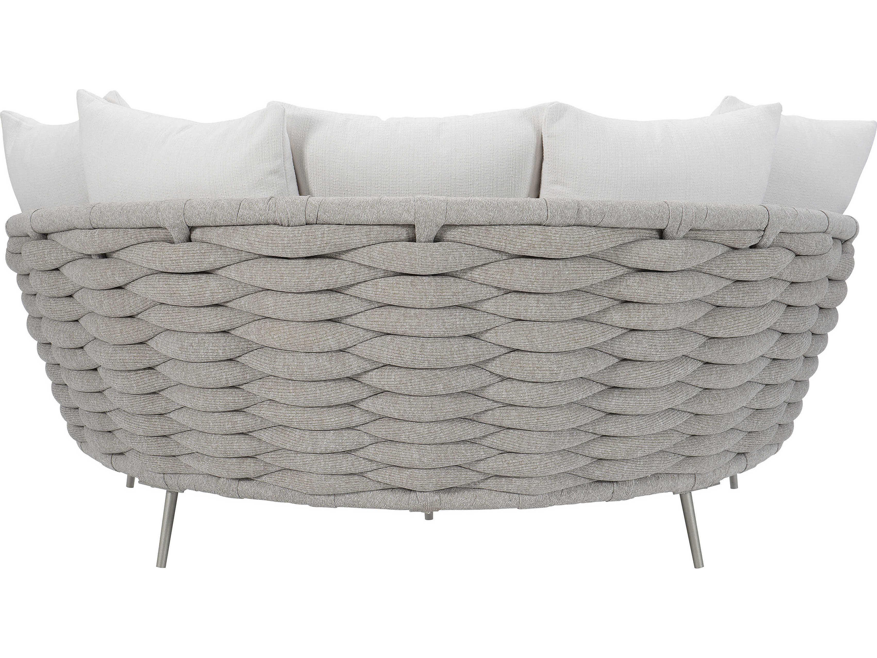 Bernhardt Exteriors Nordic Grey / Oyster Wailea Sofa with Cushion