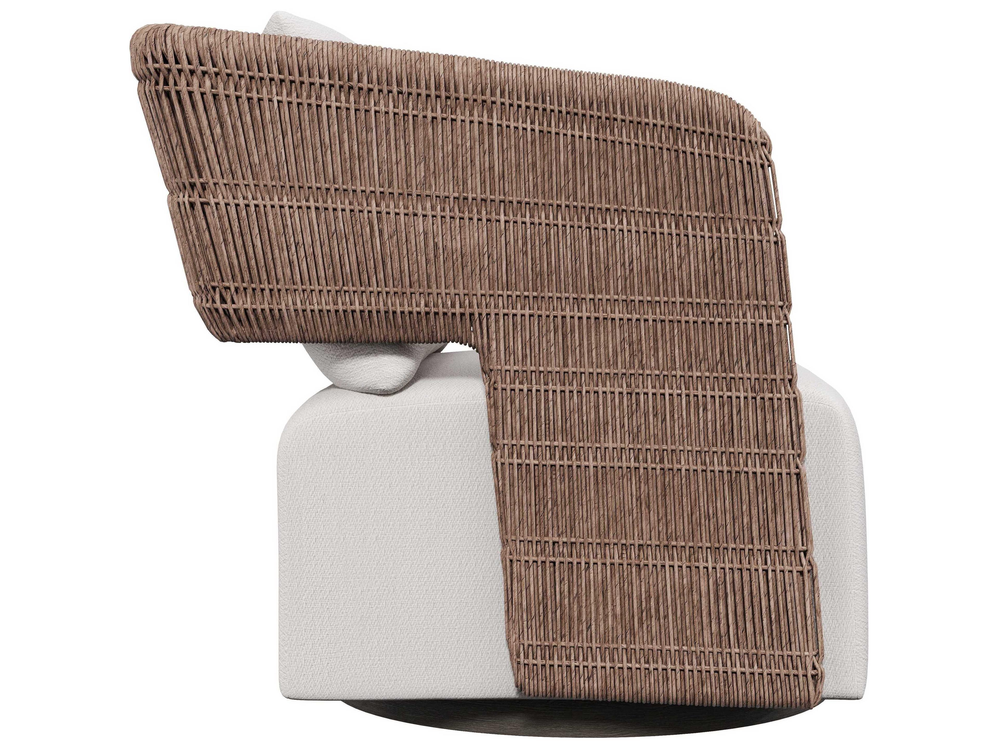 Bernhardt Exteriors Maldives White/Cream Cast Aluminum Cushion Lounge Chair