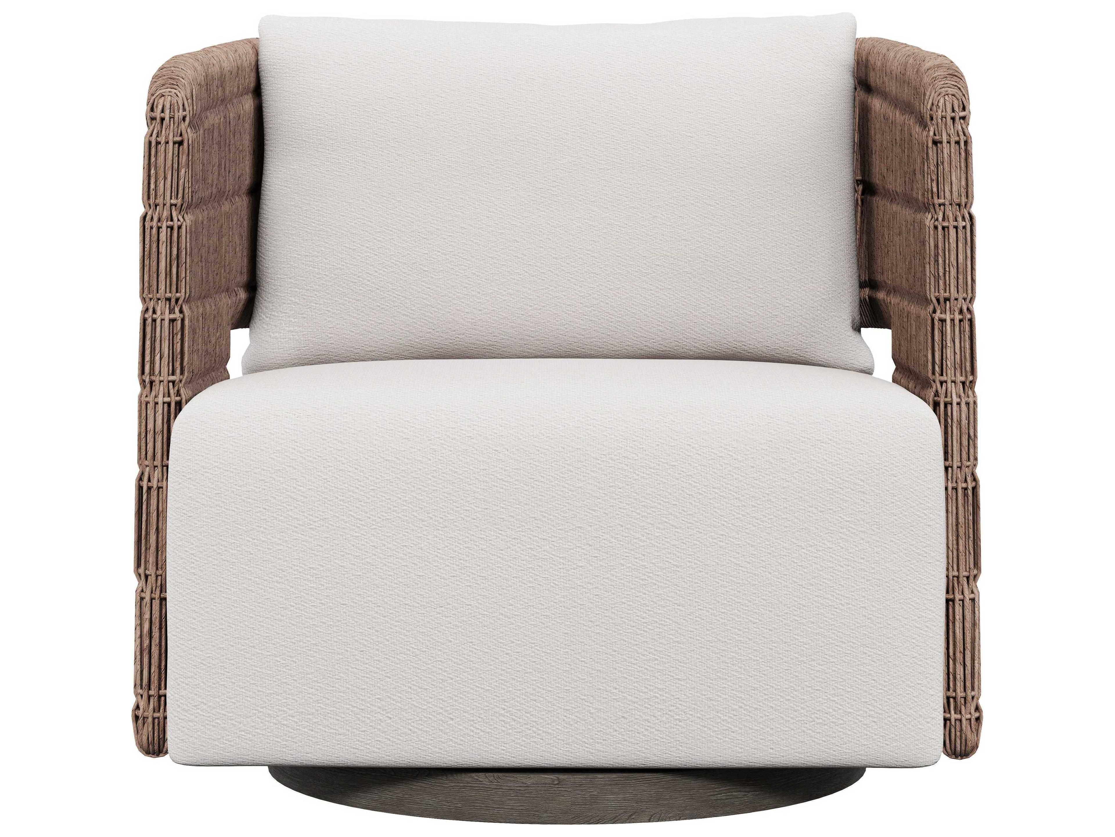 Bernhardt Exteriors Maldives White/Cream Cast Aluminum Cushion Lounge Chair