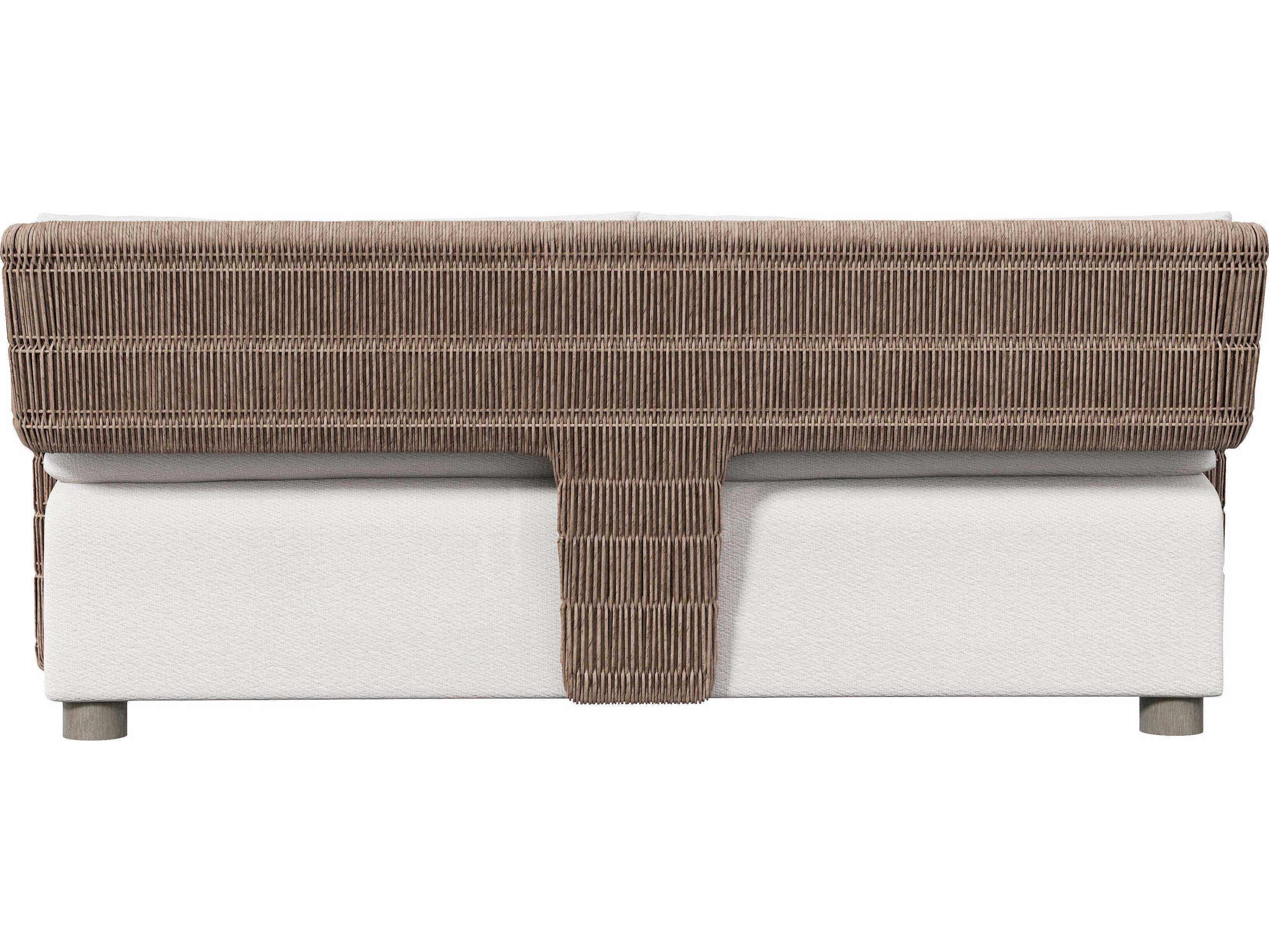 Bernhardt Exteriors Maldives White/Cream   Cast Aluminum Cushion Sofa